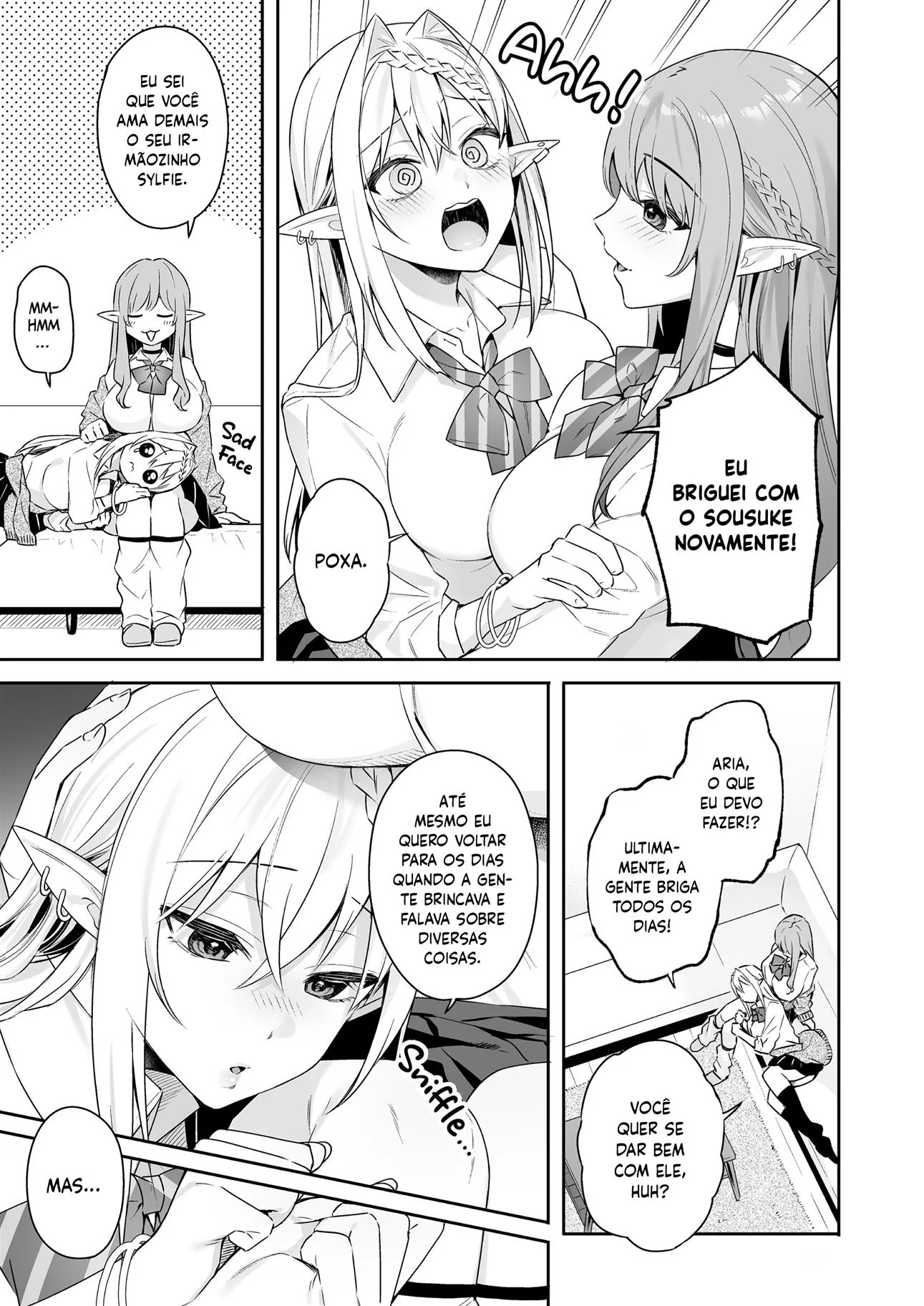 Minagi e sua buceta sedenta por Kamii em HQ Brasileiro de hentai