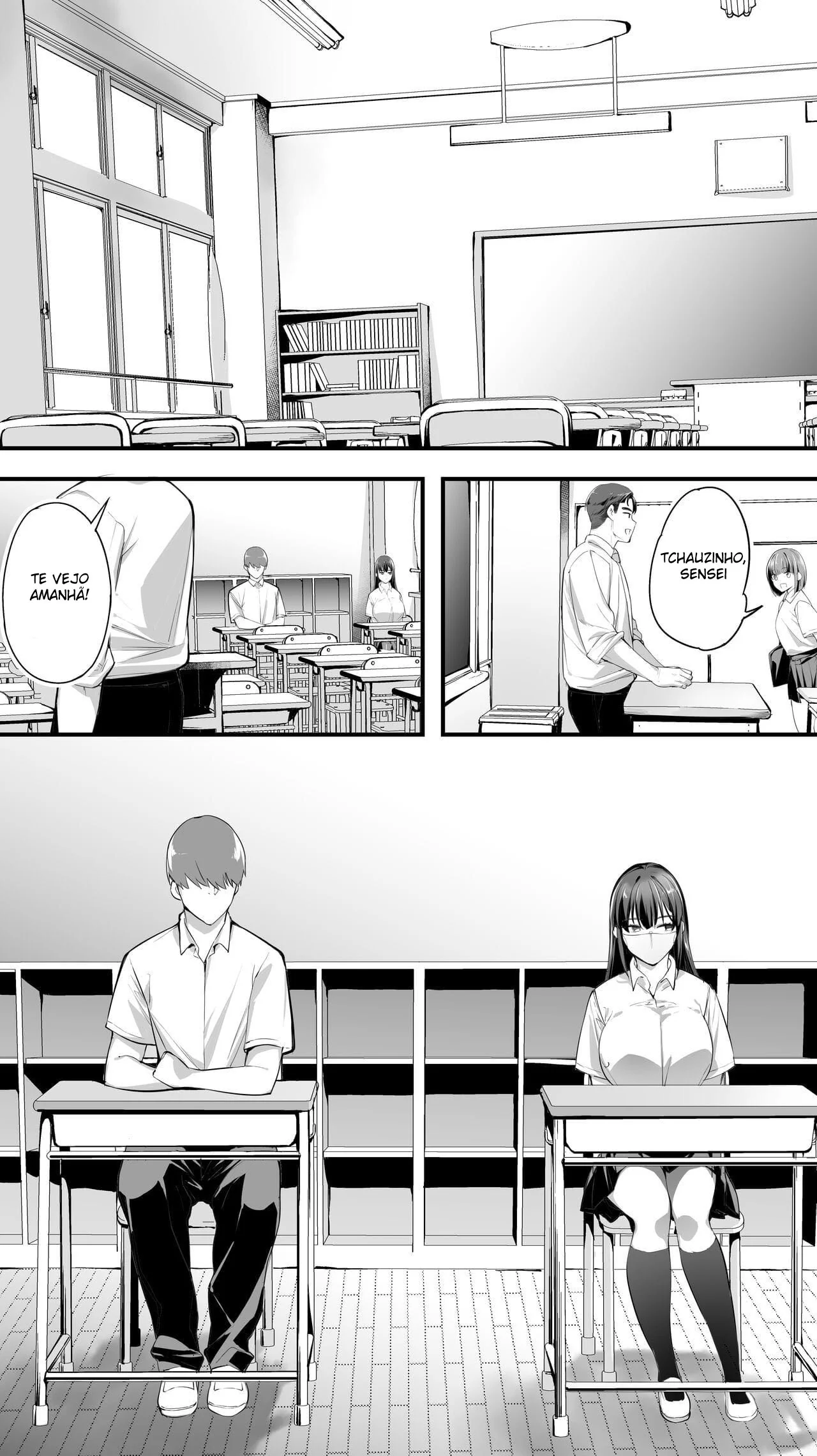 Negrinha Piranha Levando Rola do Amigo do Irmão em Hentai HQ Brasileiro