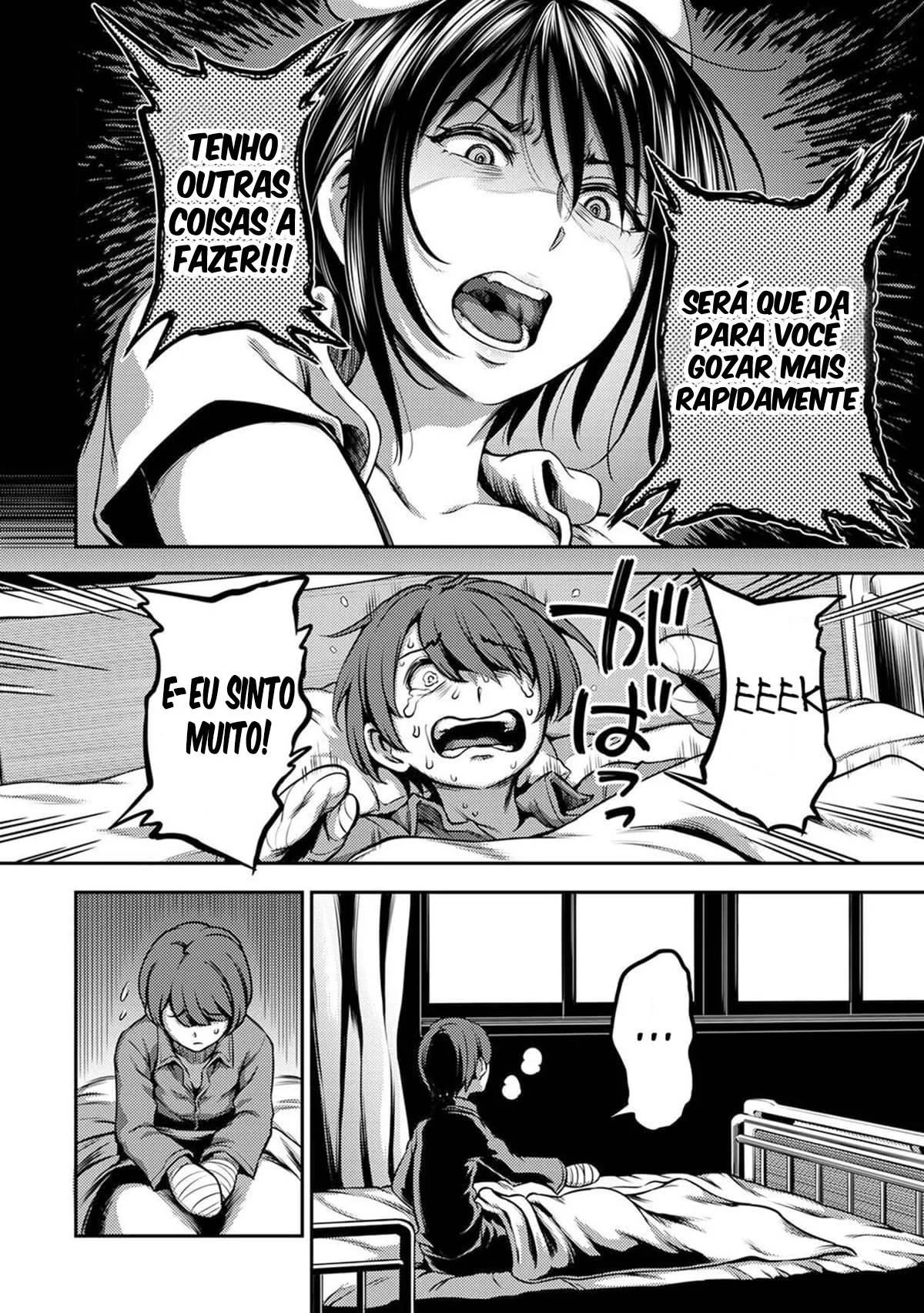 A Enfermeira Piranha alivia a Dor nas Bolas do Paciente com sua Buceta Molhada” em hentai HQ