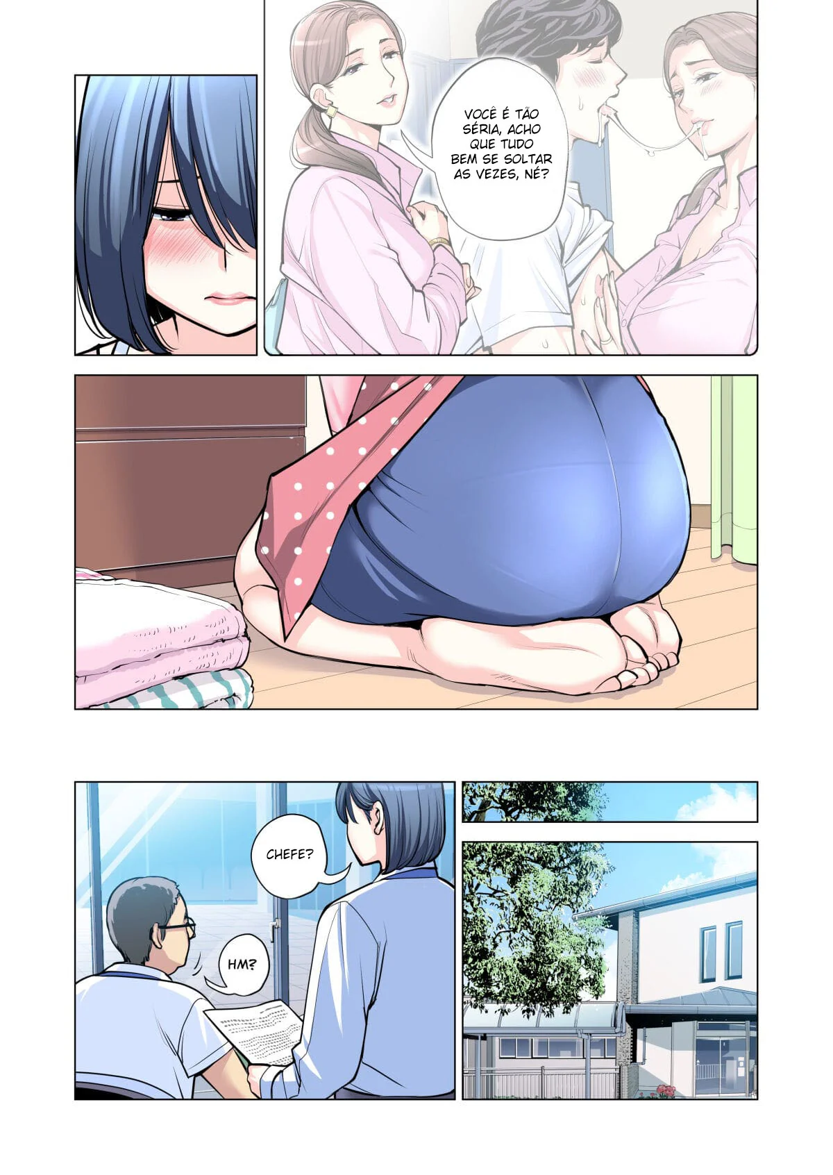 Minagi e sua buceta sedenta por Kamii em HQ Brasileiro de hentai