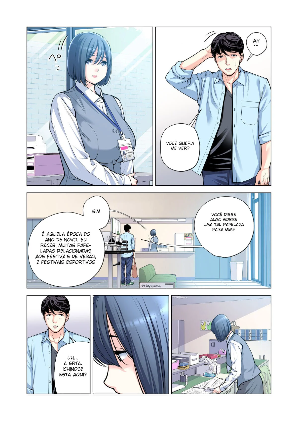 Minagi e sua buceta sedenta por Kamii em HQ Brasileiro de hentai