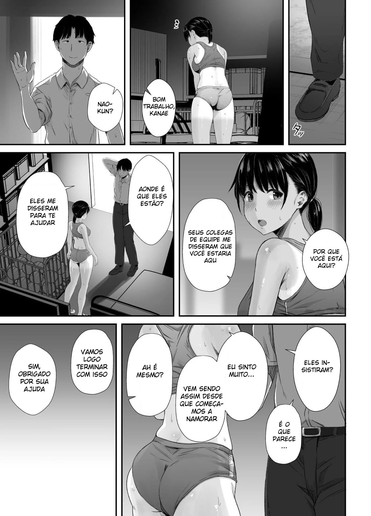 Akane Piranha Dando Pro Professor Safado em Hentai HQ Brasileiro