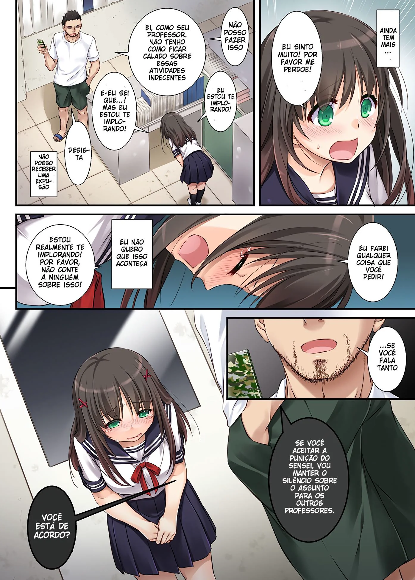 Chantageados pelo Treinador Tarado: Risa tem que Dar a Buceta Pro Safado – Hentai HQ Brasileiro