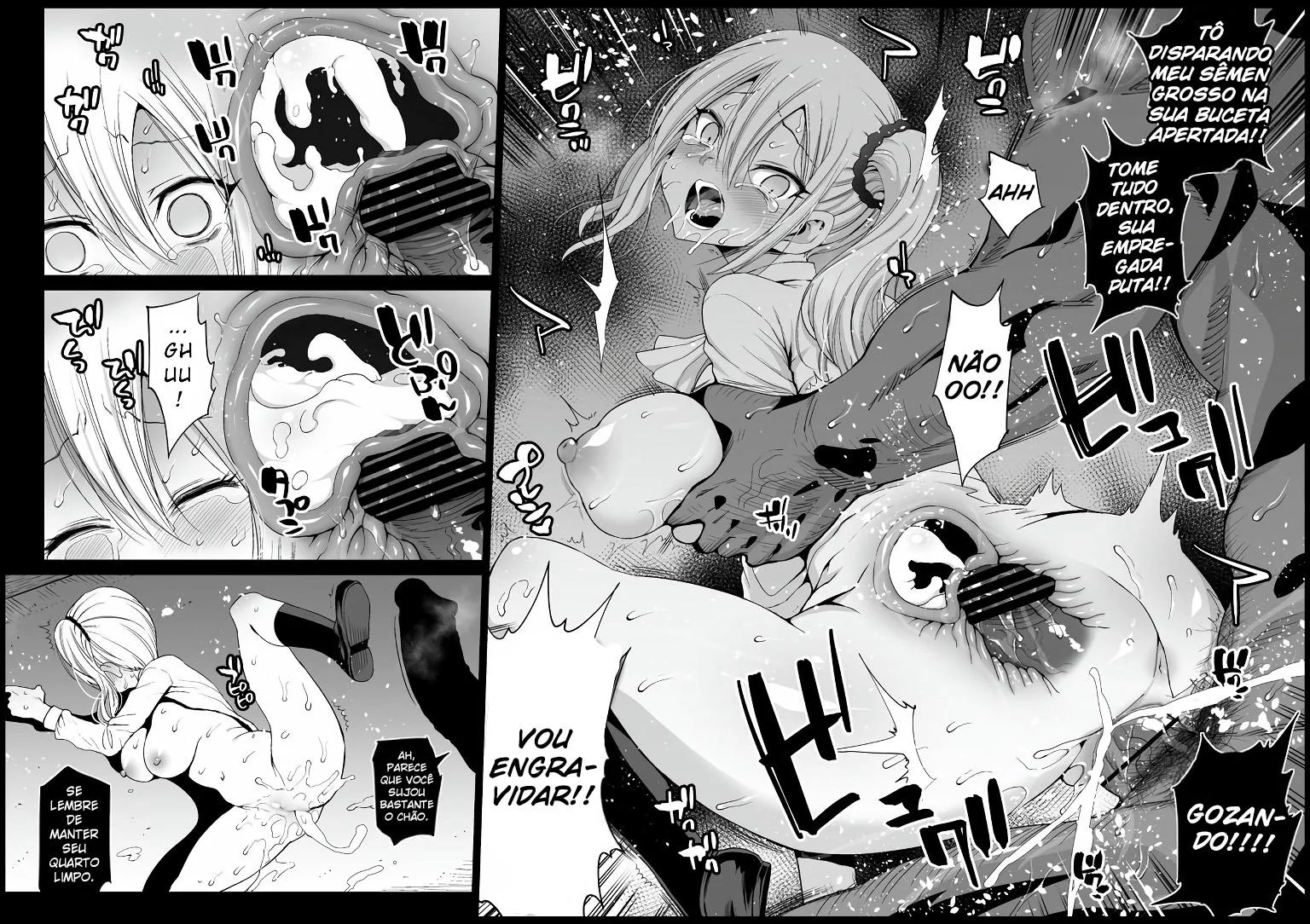 A Empregadinha Peituda e Safada em HQ Hentai
