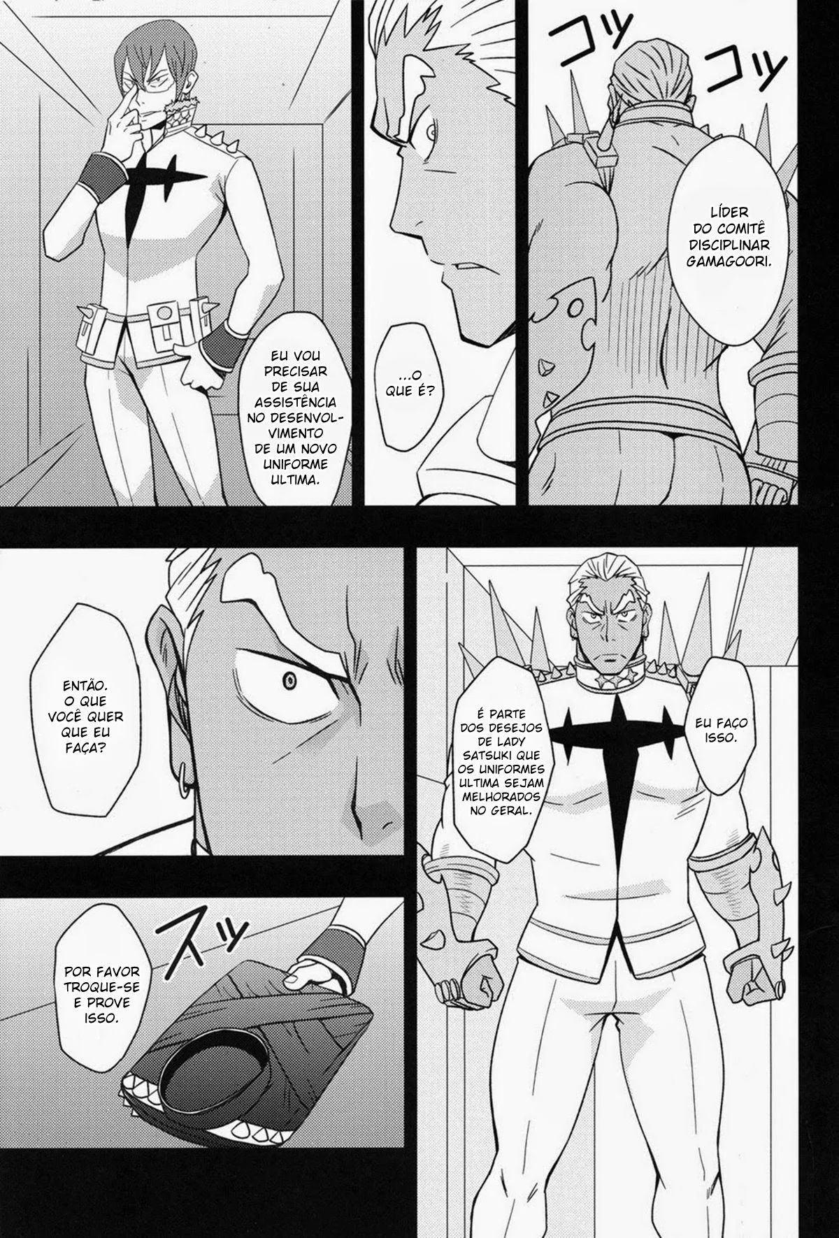 Ira Gamagoori sendo dominado por Tsumugu Kinagase