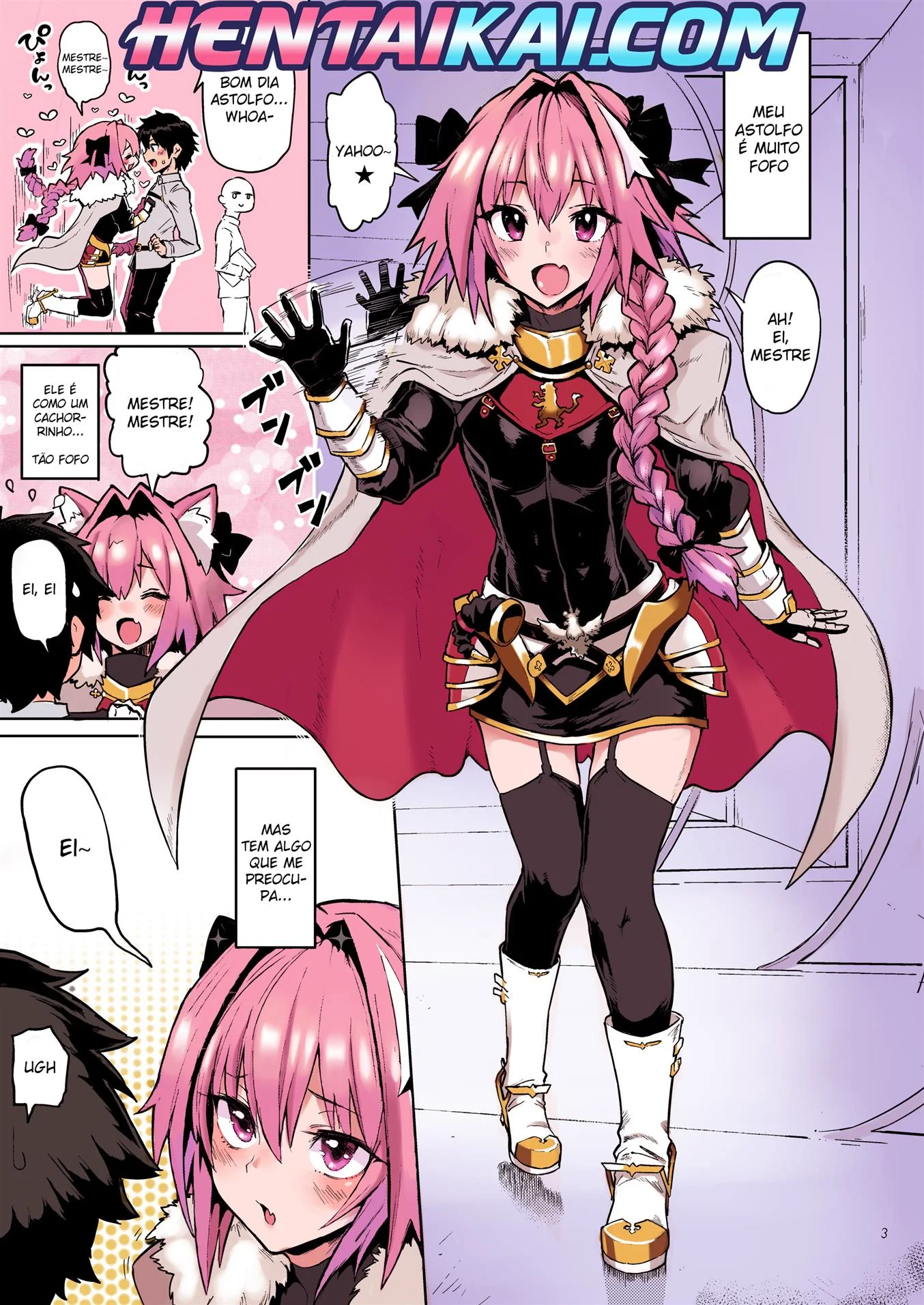 Astolfo: A Piranha do Quarto da Foda em Chaldea” em HQ Brasileiro