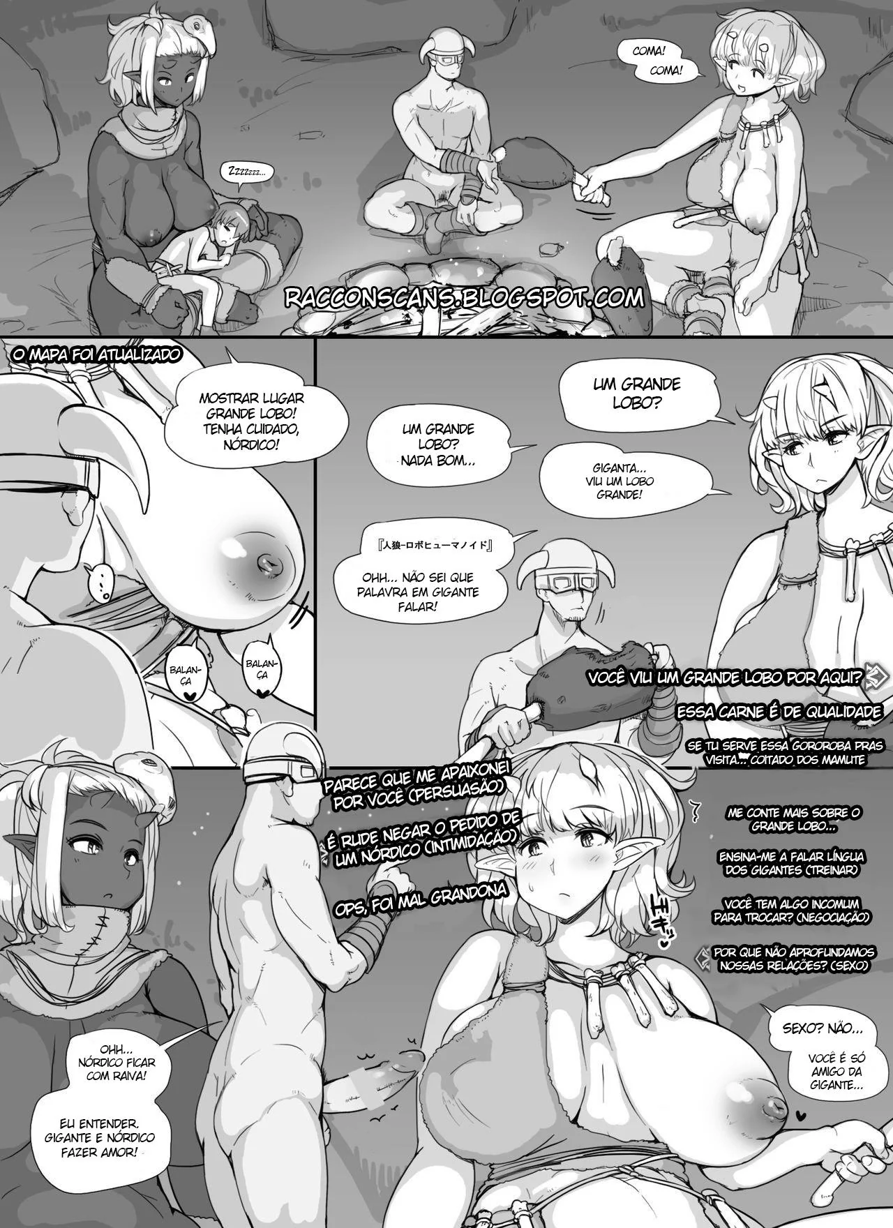 Piranha dividida: Compartilhando a buceta da esposa em hentai HQ brasileiro