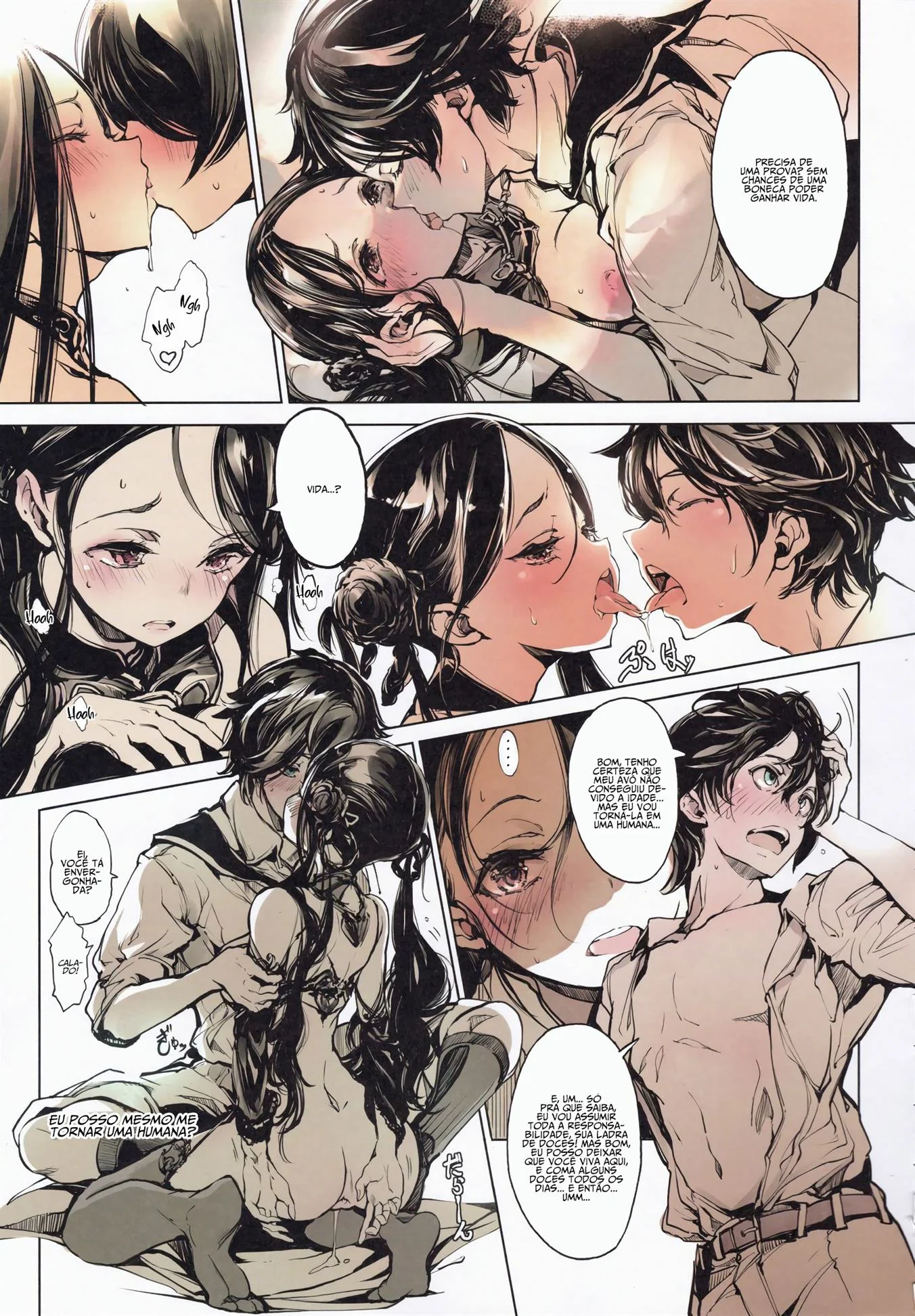 Piranhas de Ferro: Pica no Cu das Bonecas do Avô em Hentai HQ Brasileiro!