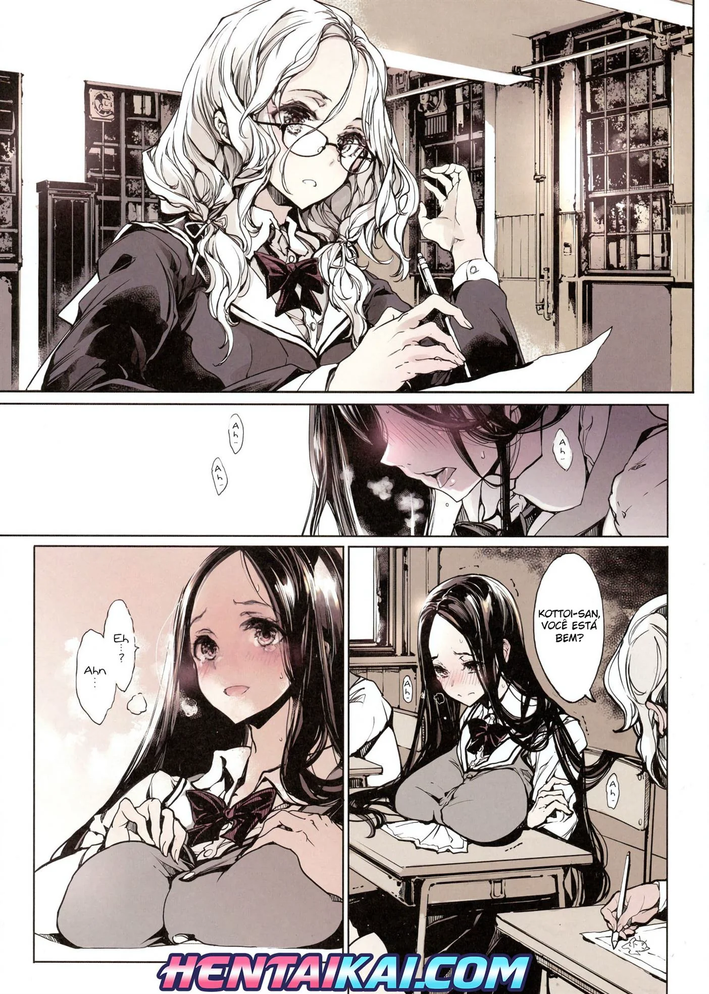 Peituda Kottoi e a Orgia das Alunas Sedentas de Buceta – Hentai HQ Brasileiro