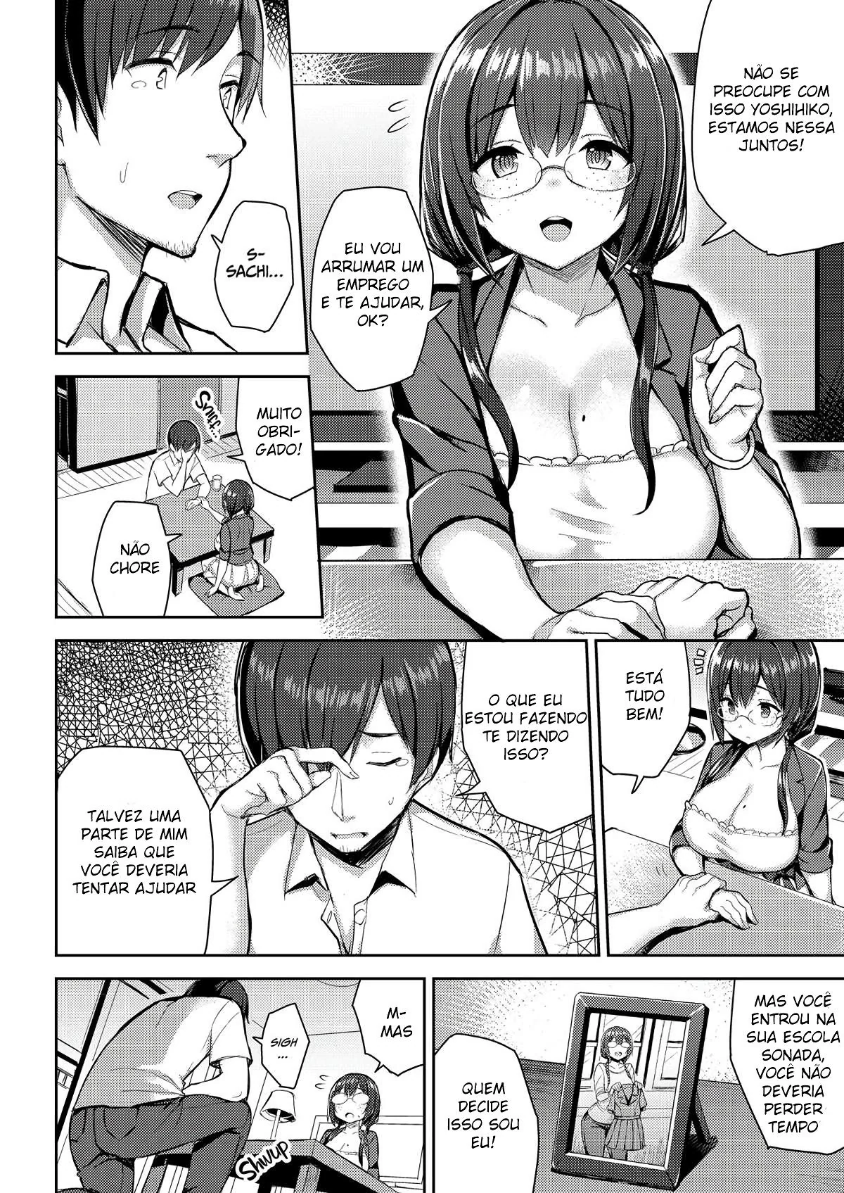 Irmã peituda salva irmão endividado com sua buceta gostosa em Pornô Hentai