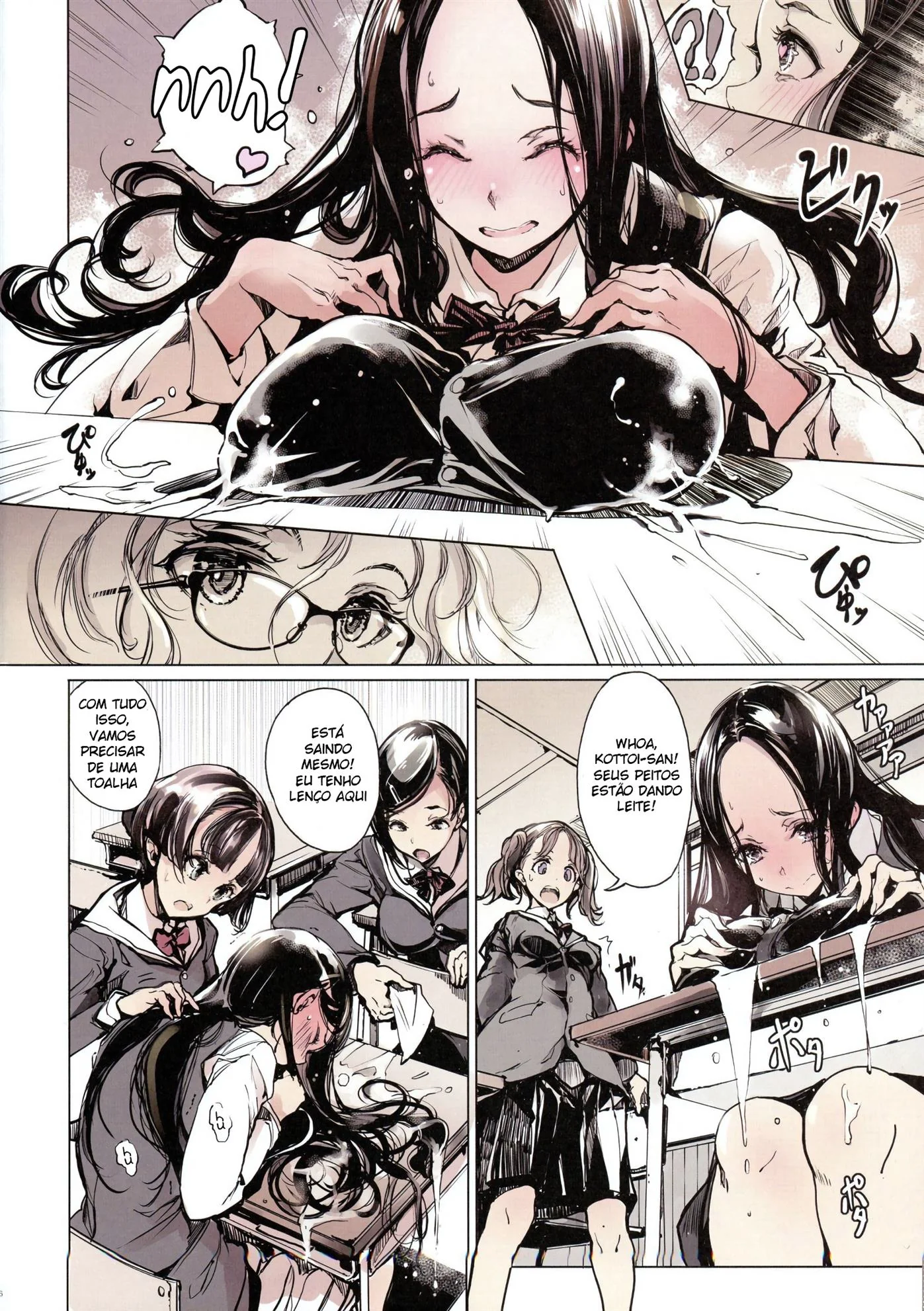Peituda Kottoi e a Orgia das Alunas Sedentas de Buceta – Hentai HQ Brasileiro