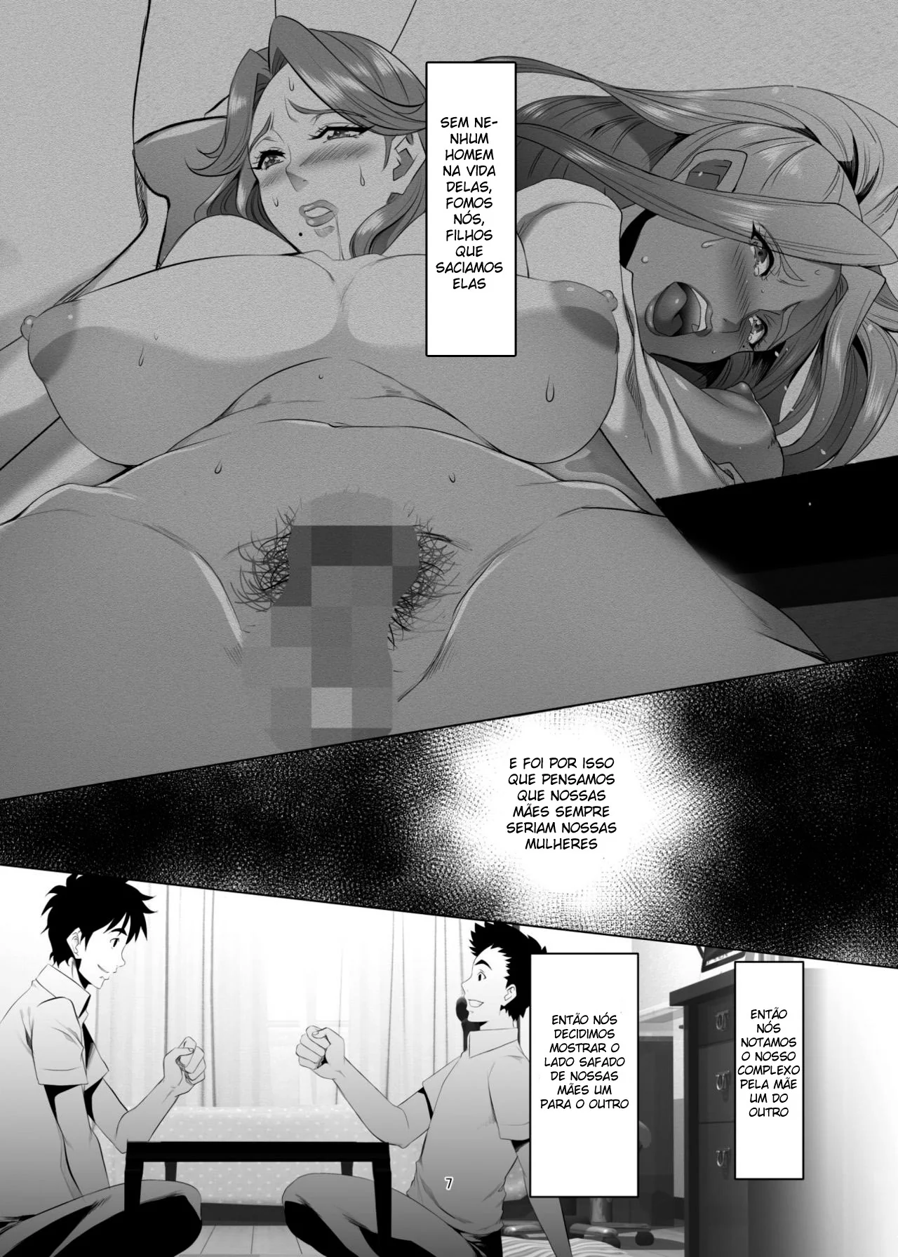 Mães Gostosas e Filhos Safados em Hentai HQ Brasileiro