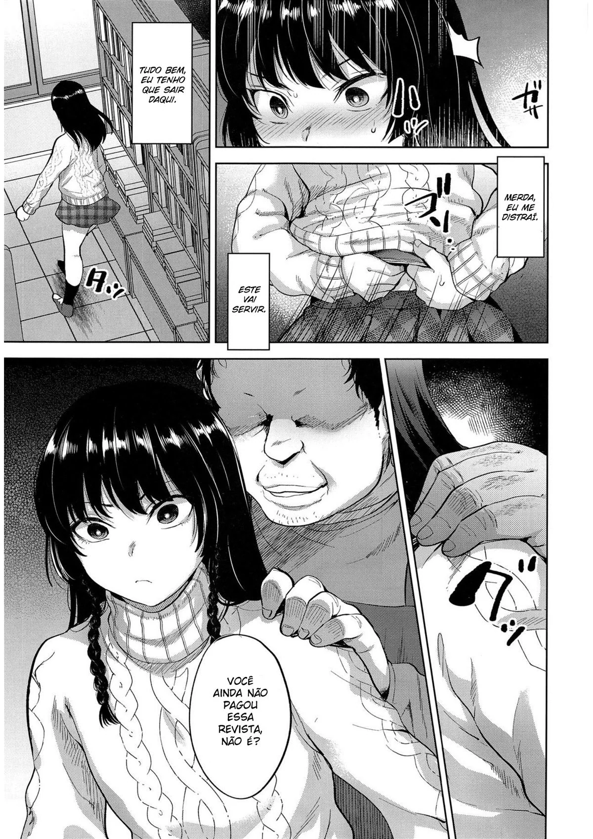Ladrões de Revistas Eróticas levam um Castigo Duro em Hentai HQ Brasileiro