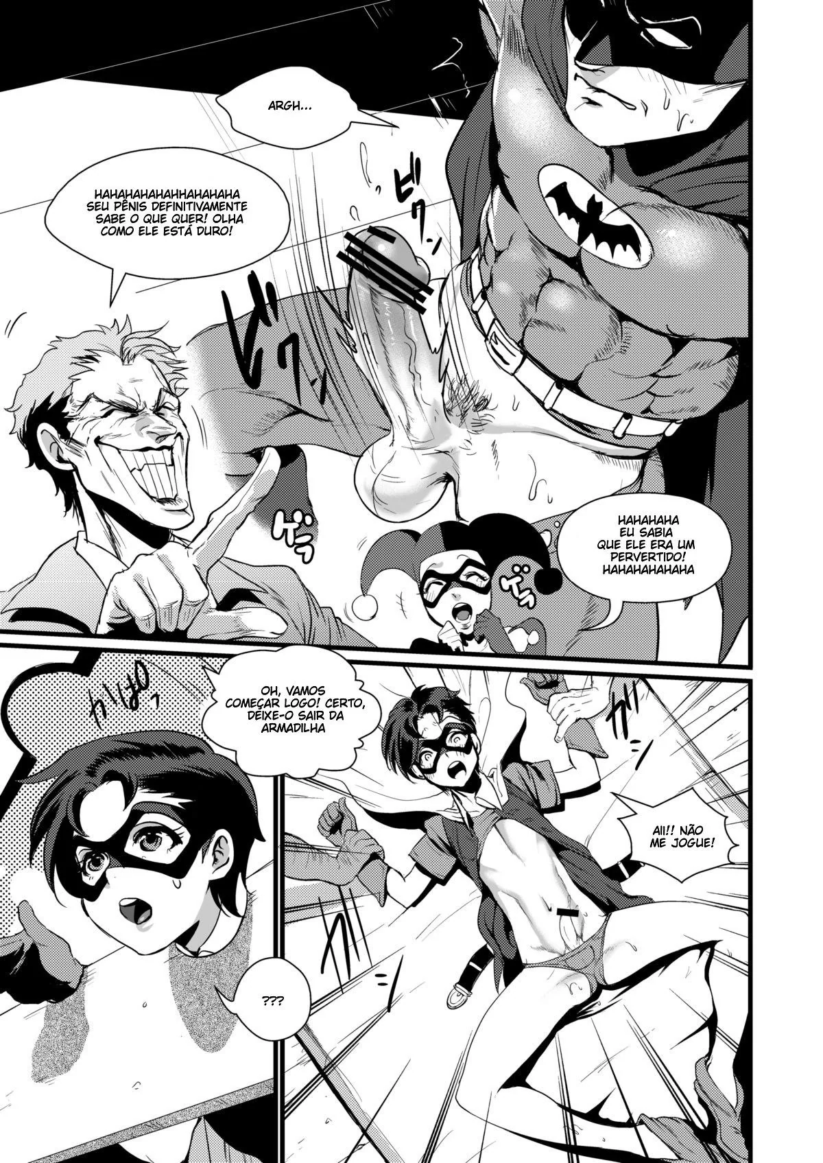 Batman e Robin na Orgia com Vilões em Gotham City” em HQ Brasileiro