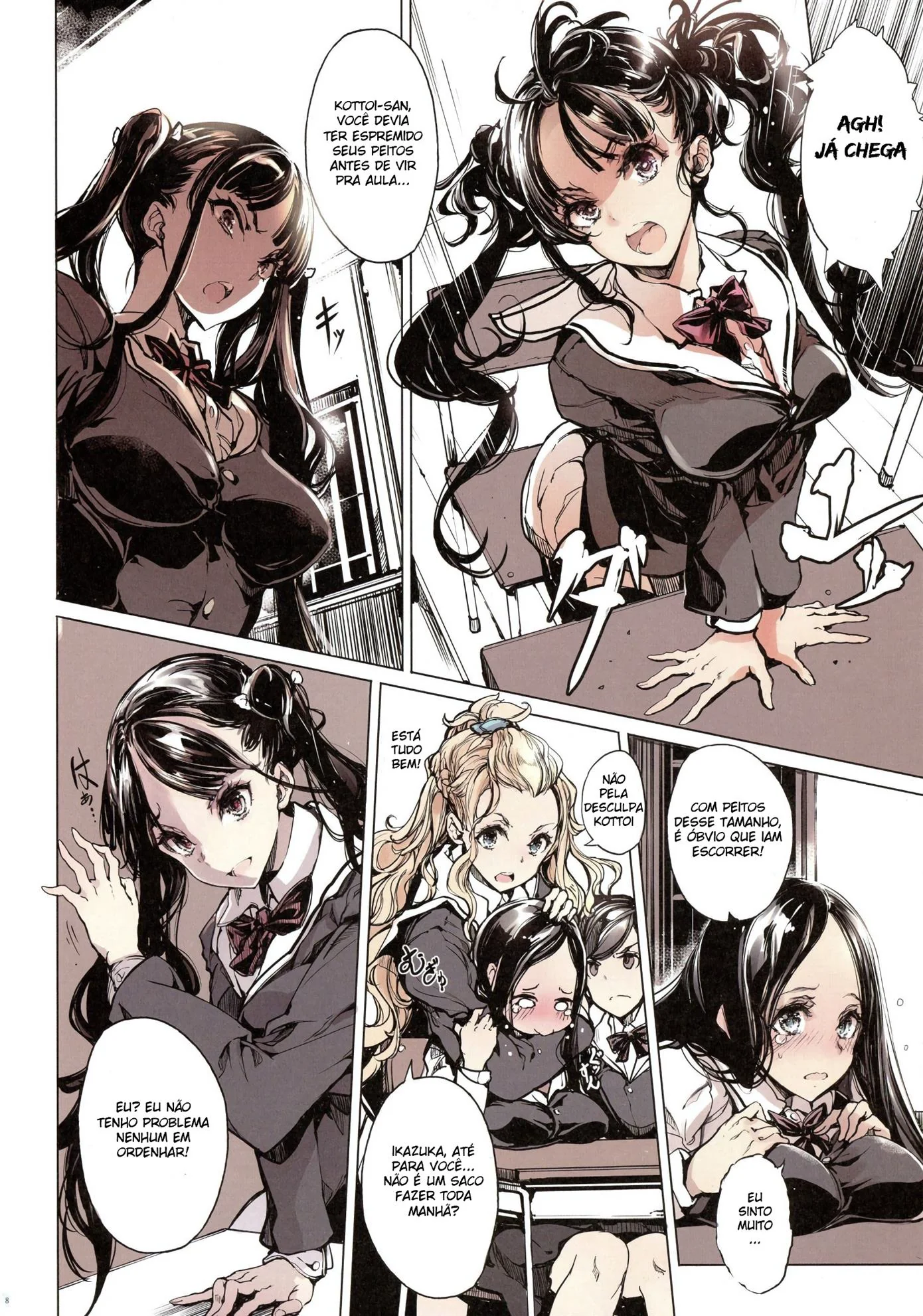 Peituda Kottoi e a Orgia das Alunas Sedentas de Buceta – Hentai HQ Brasileiro