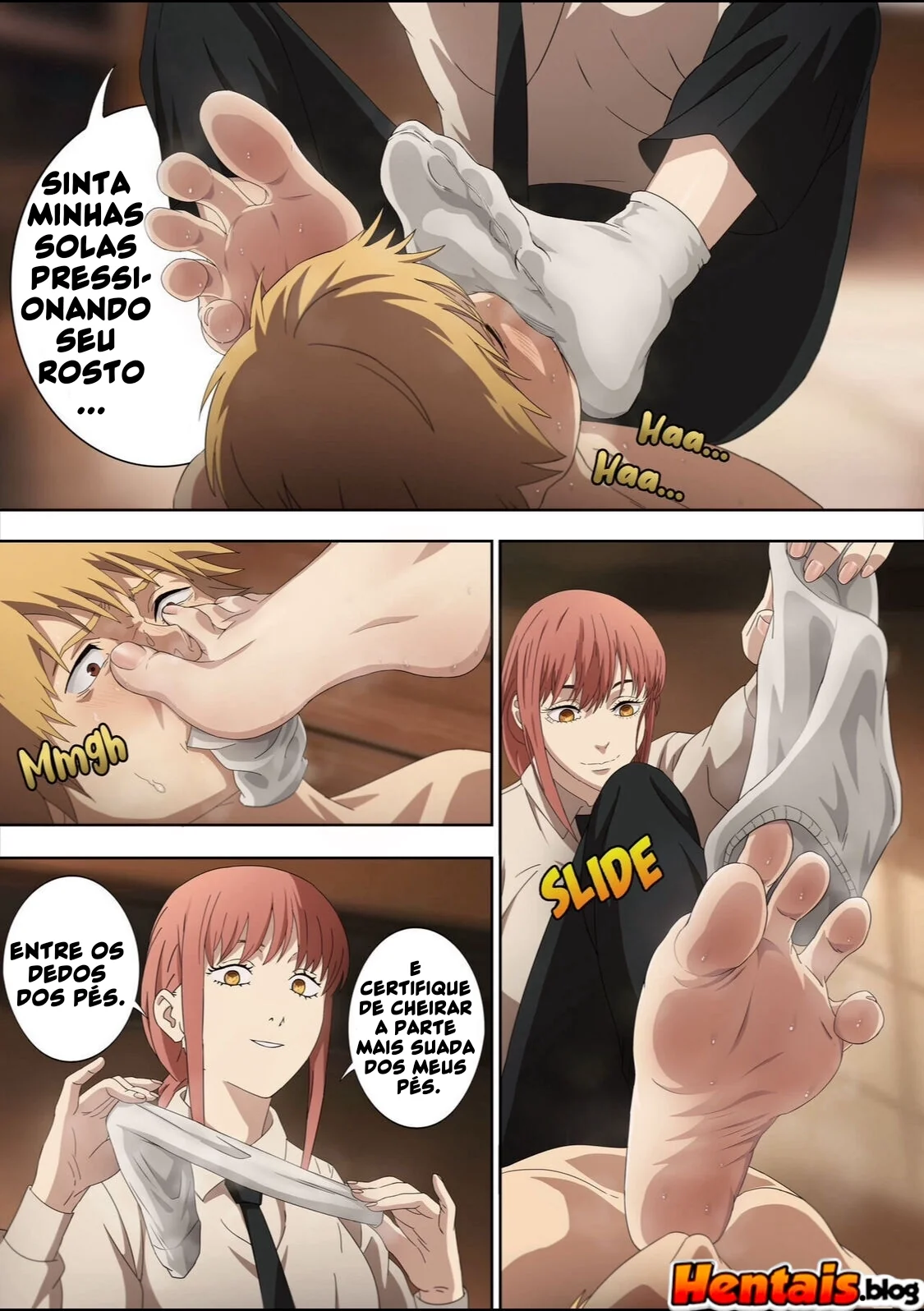 Chainsaw Man Hentai: Fetiche Por Pés – Chupando os Dedos até Gozar! Em Hentai HQ Brasileiro