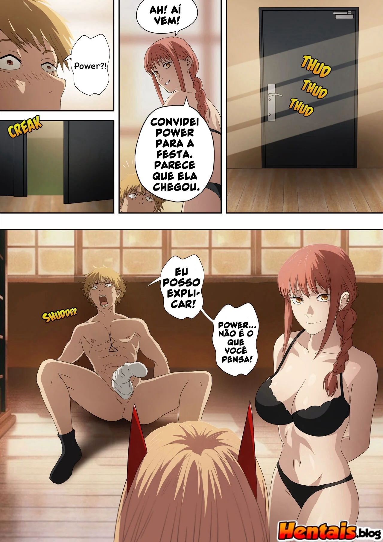 Chainsaw Man Hentai: Fetiche Por Pés – Chupando os Dedos até Gozar! Em Hentai HQ Brasileiro
