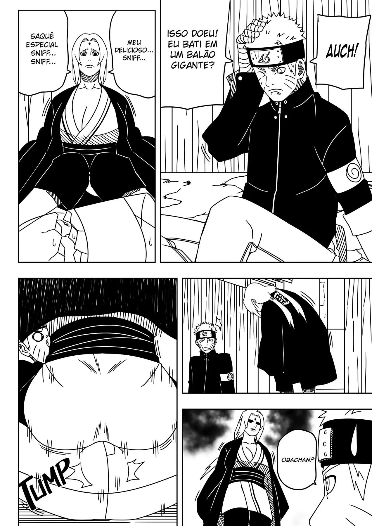 Tsunade perde aposta e acaba tendo sua buceta arrombada pelo Naruto em HQ Brasileiro de Hentai