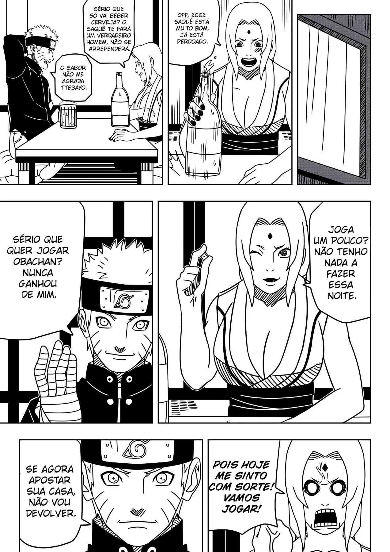 Tsunade perde aposta e acaba tendo sua buceta arrombada pelo Naruto em HQ Brasileiro de Hentai