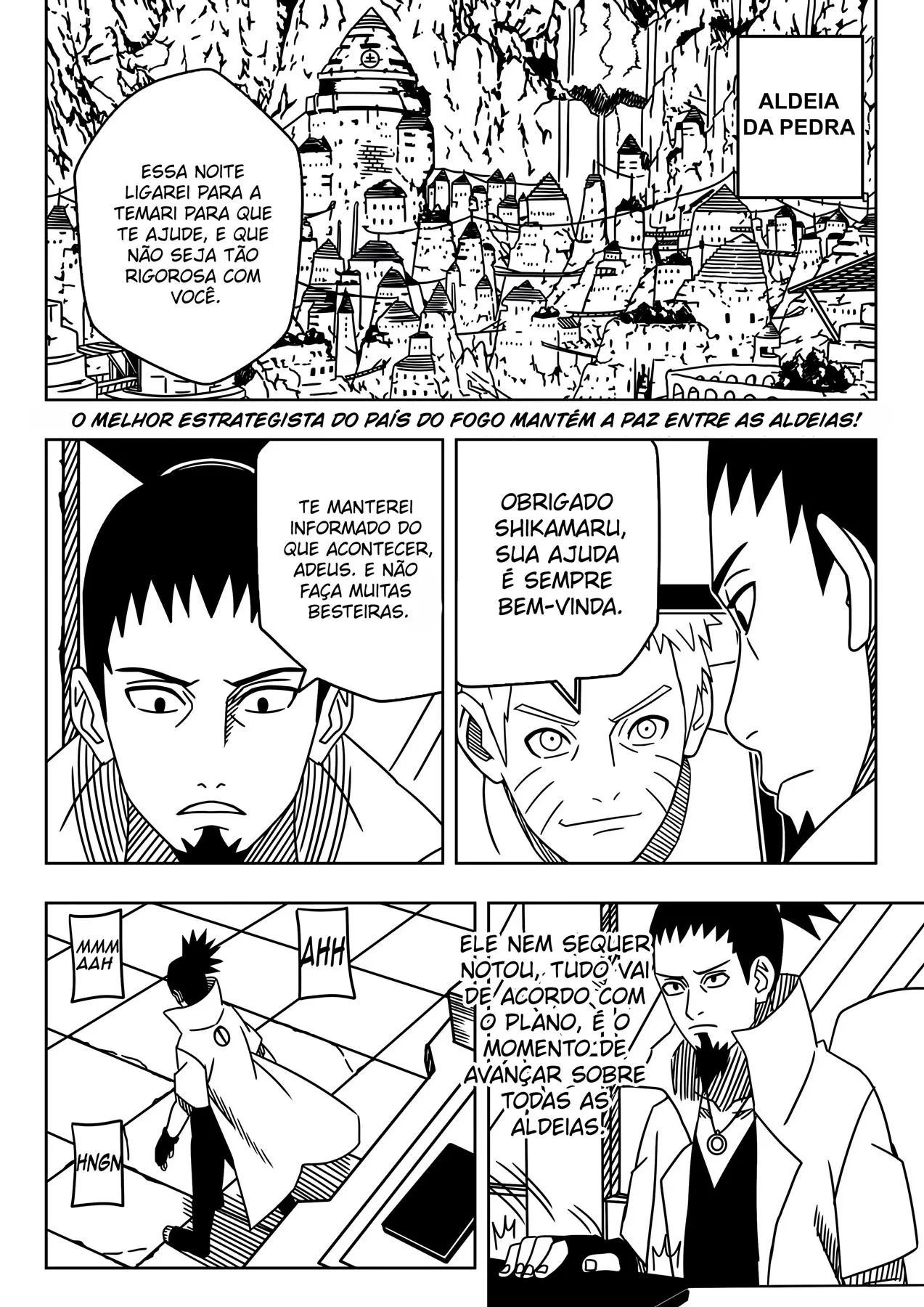 Shikamaru se dá bem com a Tsuchikage em HQ Brasileiro