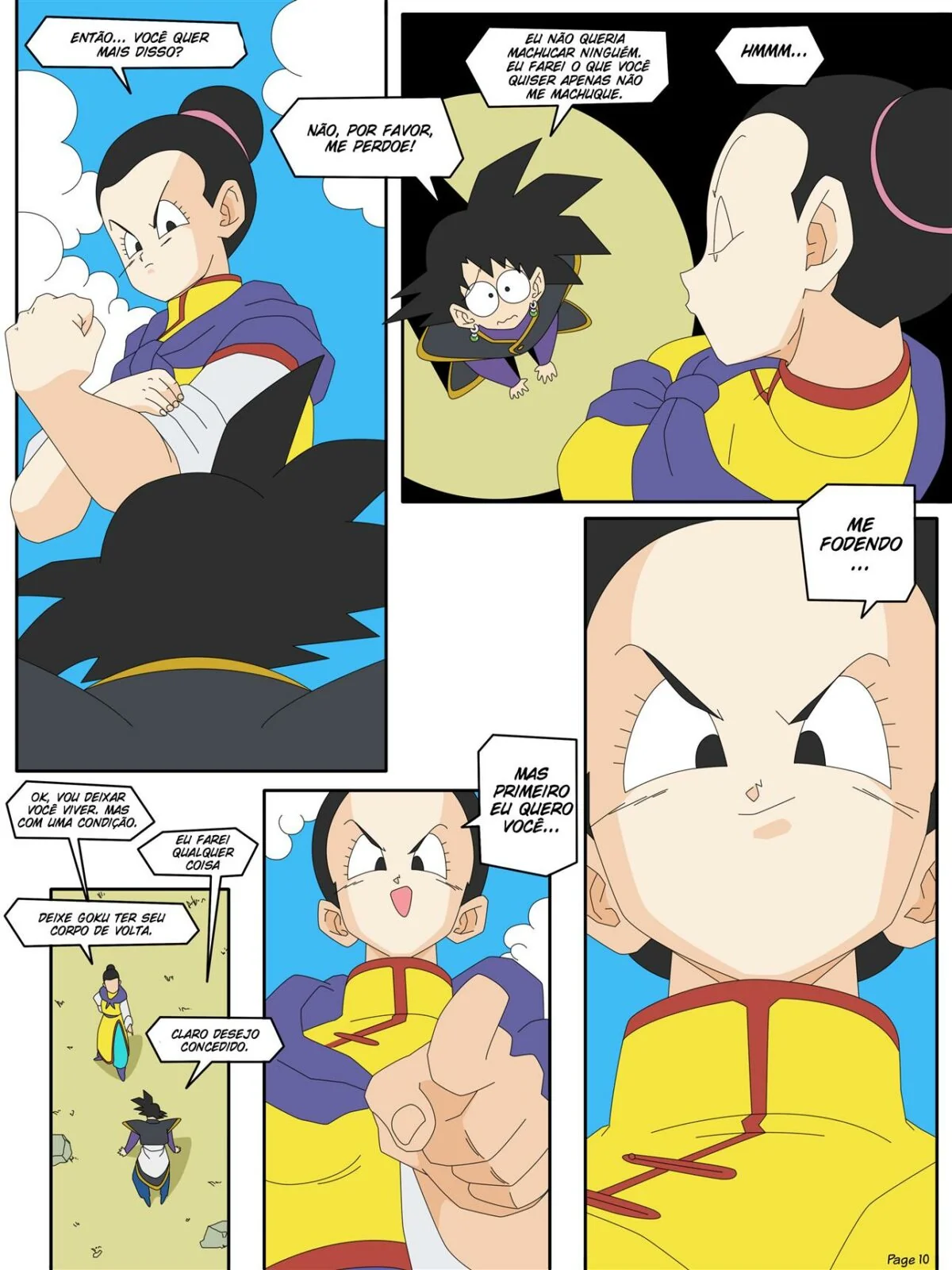 Zamasu e a piranha da Chichi – Dragon Ball Super Hentai HQ Brasileiro