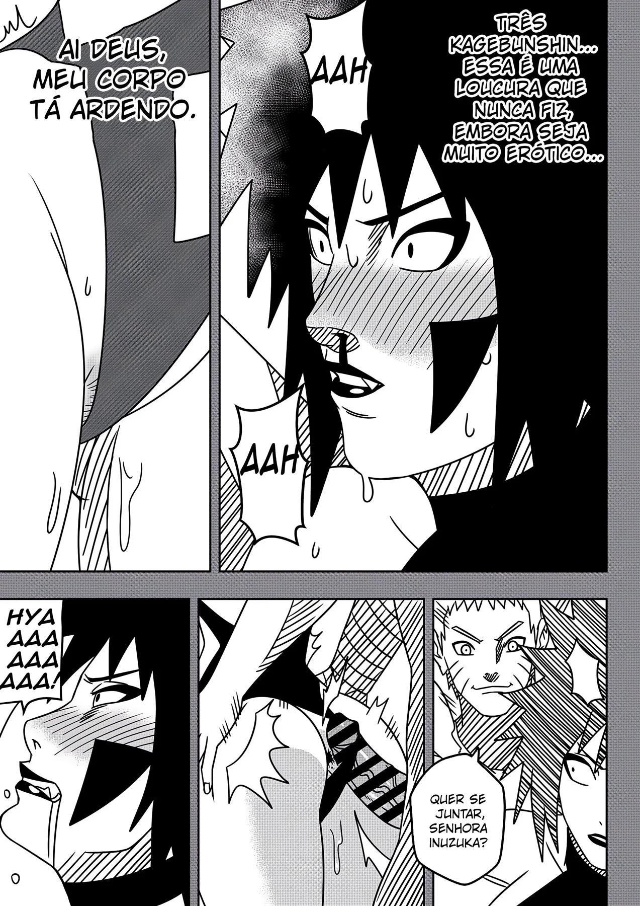 Ninjas Safados: Anko Sedenta por Pica na Vila da Sacanagem em Hentai HQ Brasileiro
