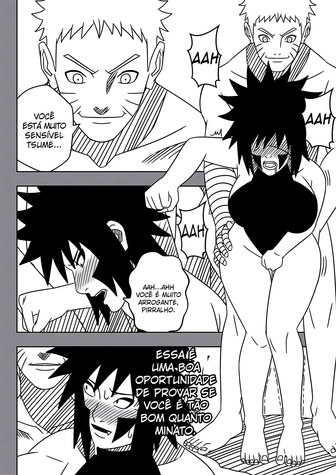 Ninjas Safados: Anko Sedenta por Pica na Vila da Sacanagem em Hentai HQ Brasileiro