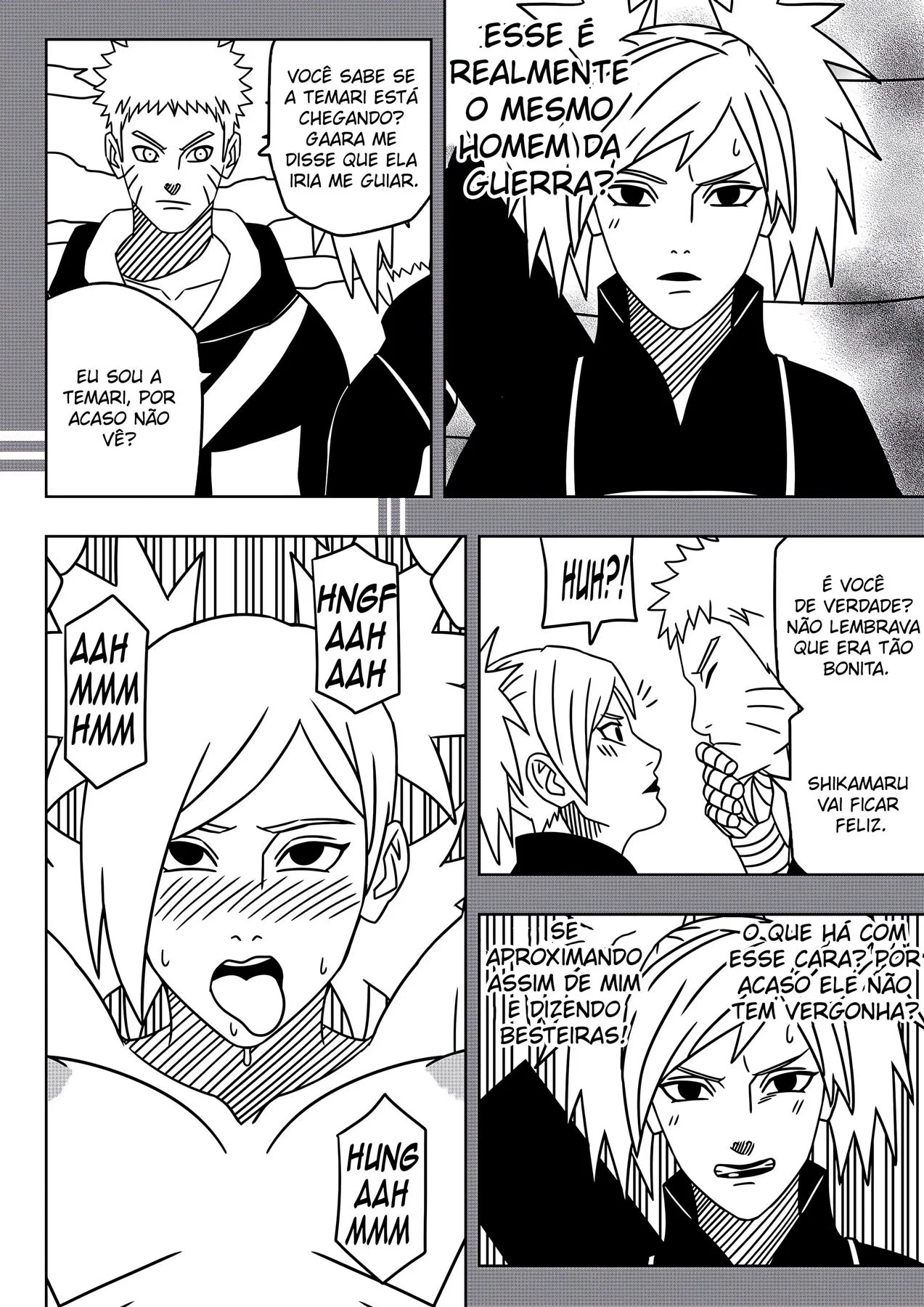 Naruto e as investidas da piranha Temari em HQ Brasileiro