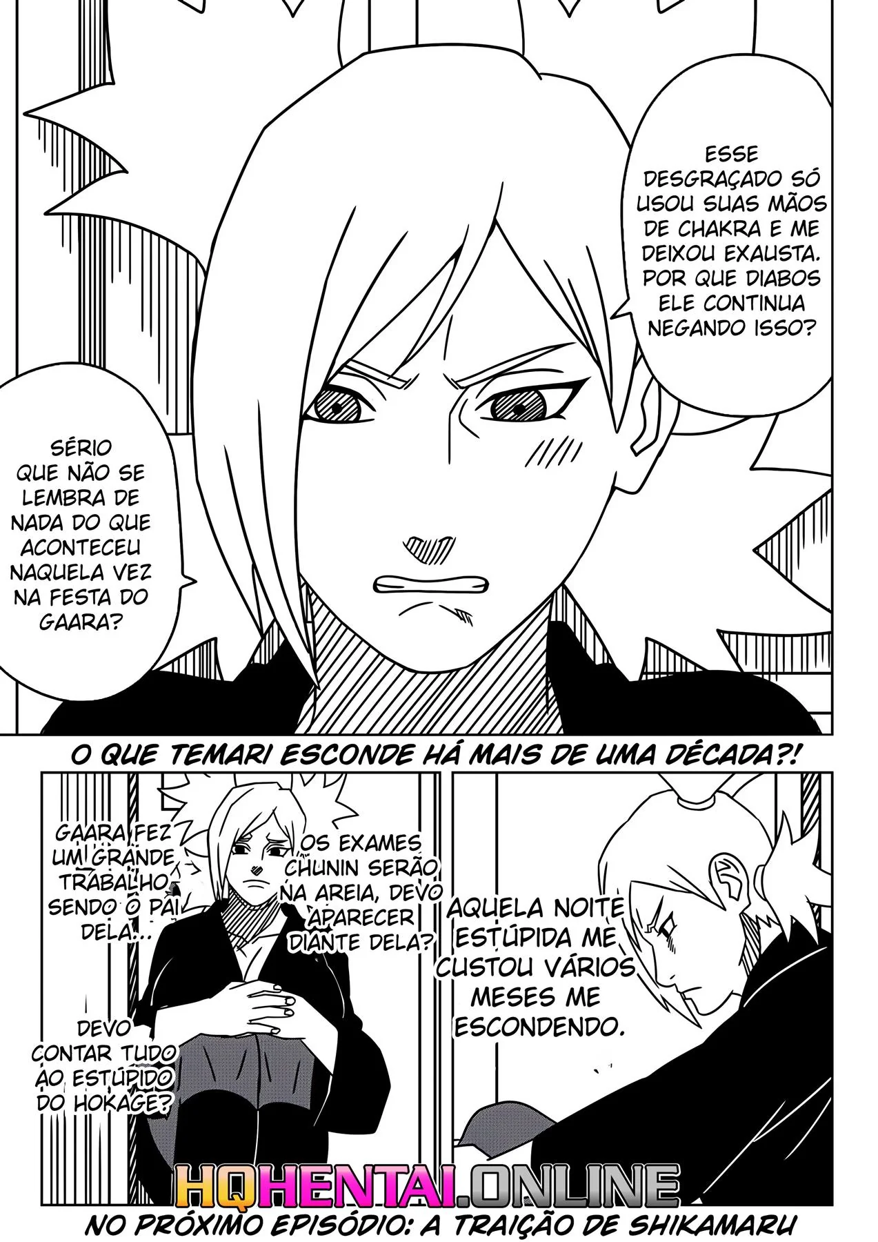 Naruto e as investidas da piranha Temari em HQ Brasileiro
