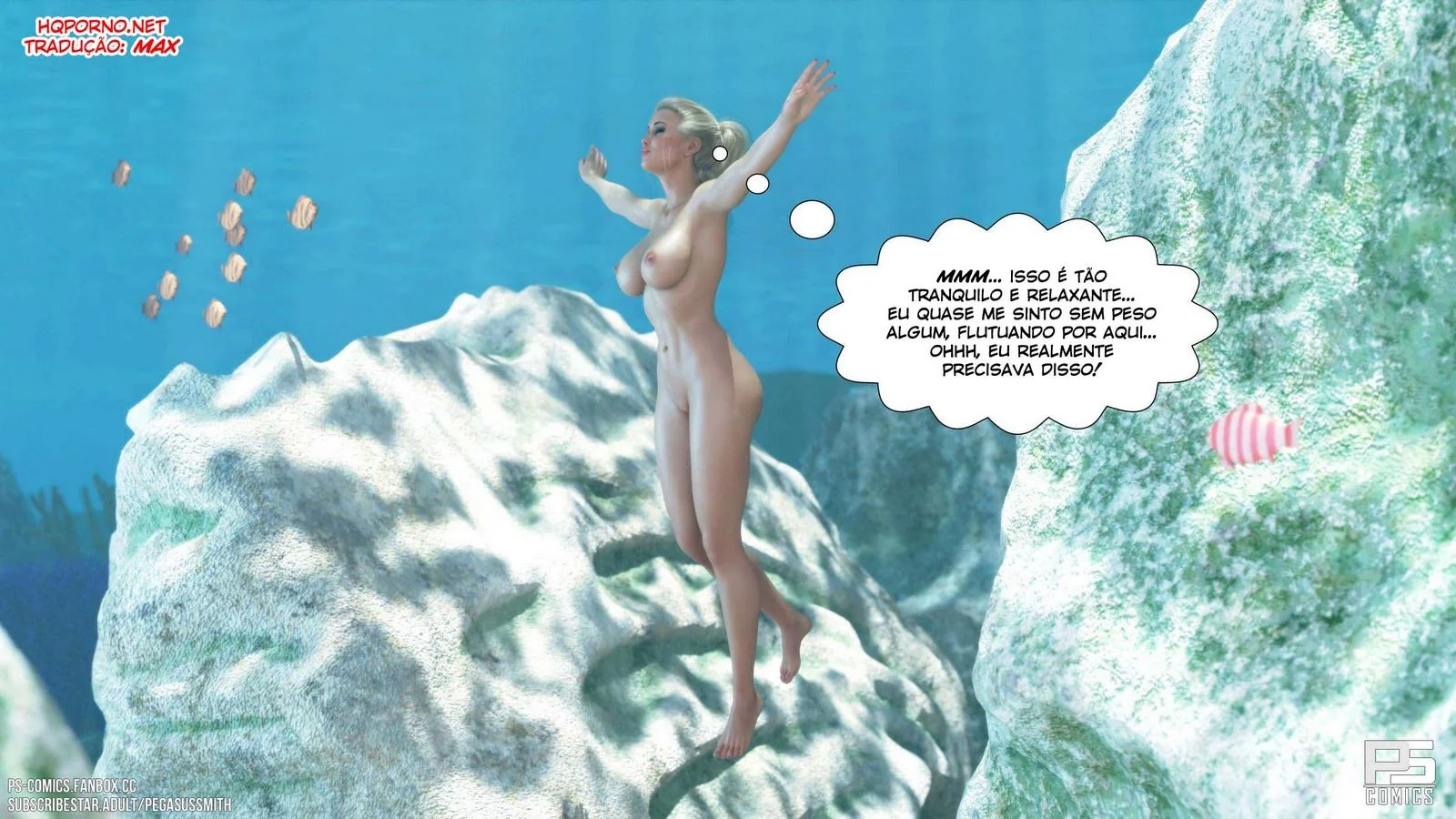 Kelly piranha se aventurando na ilha em Nudist Resort – Hentai HQ
