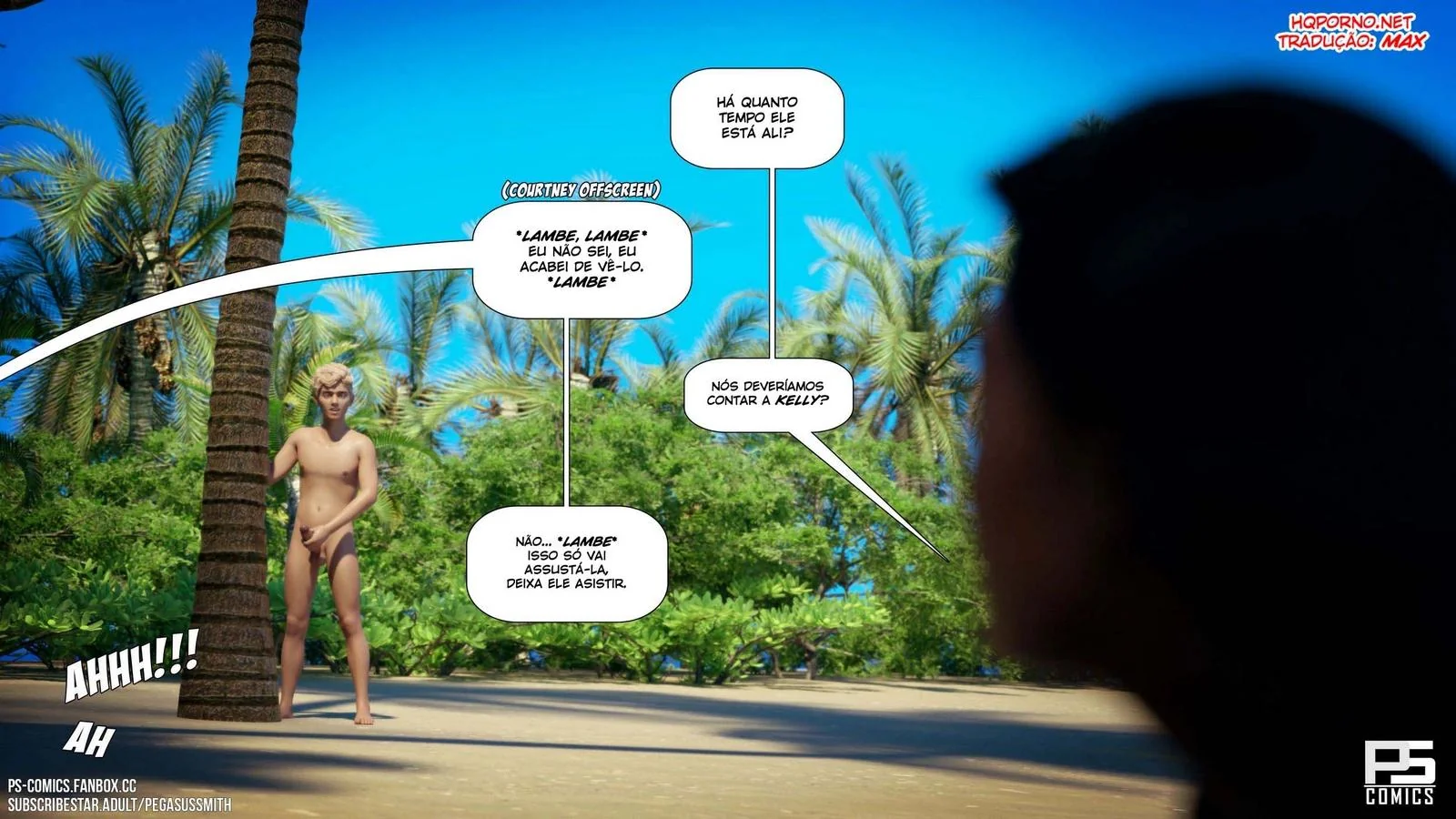 Kelly piranha se aventurando na ilha em Nudist Resort – Hentai HQ