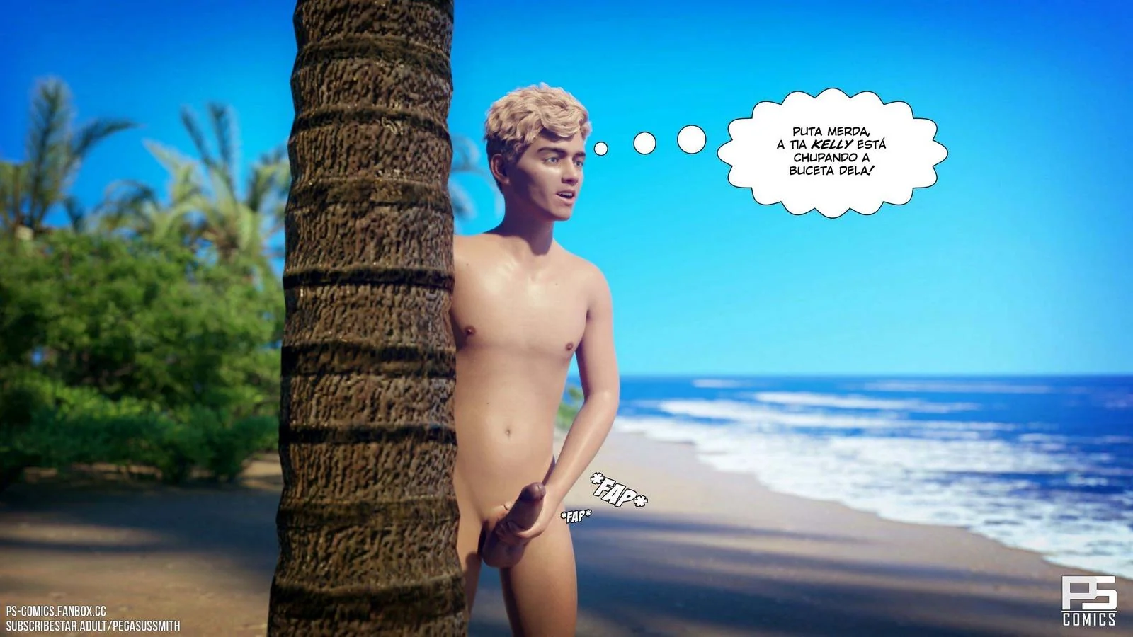 Kelly piranha se aventurando na ilha em Nudist Resort – Hentai HQ