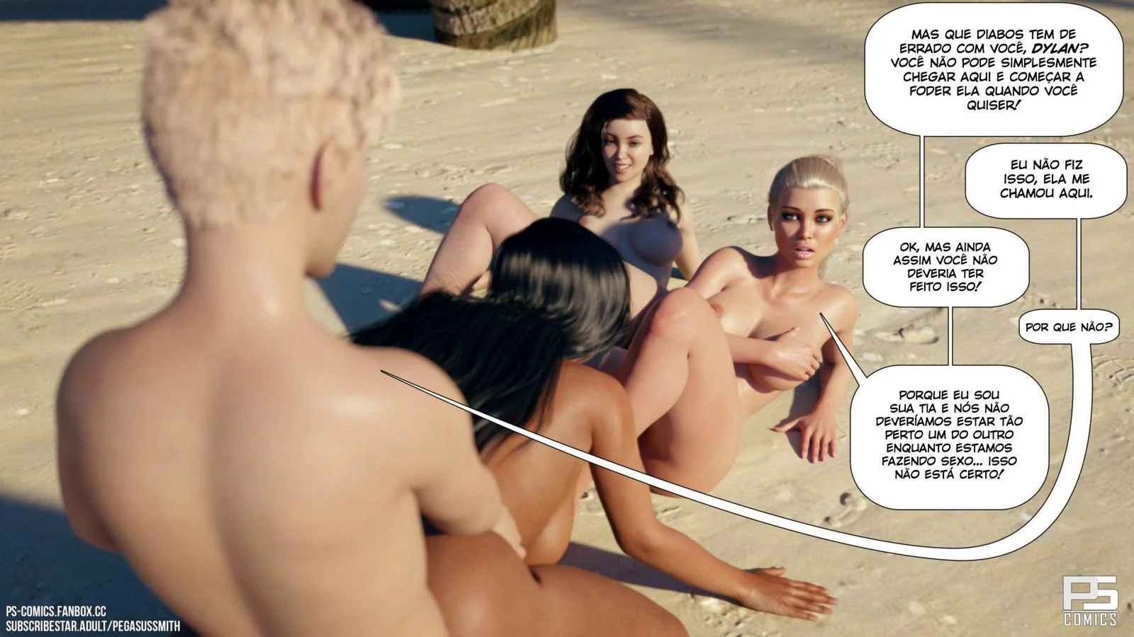 Kelly piranha se aventurando na ilha em Nudist Resort – Hentai HQ