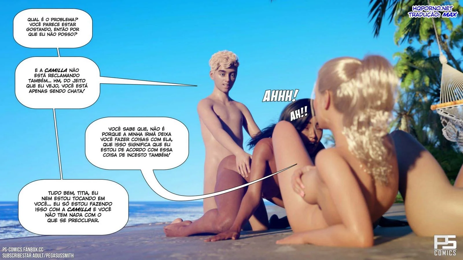 Kelly piranha se aventurando na ilha em Nudist Resort – Hentai HQ
