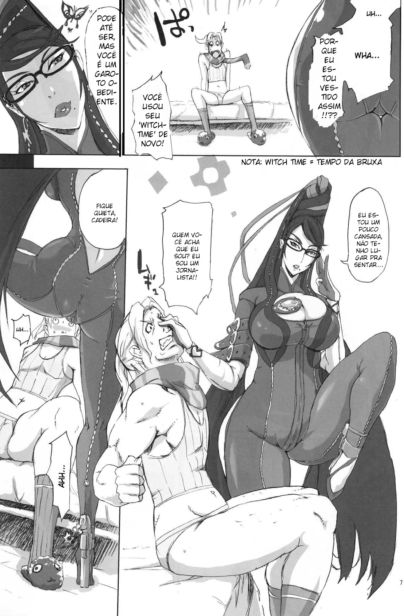 Bayonetta Transando com Amigo de Pau Grande em Hentai HQ