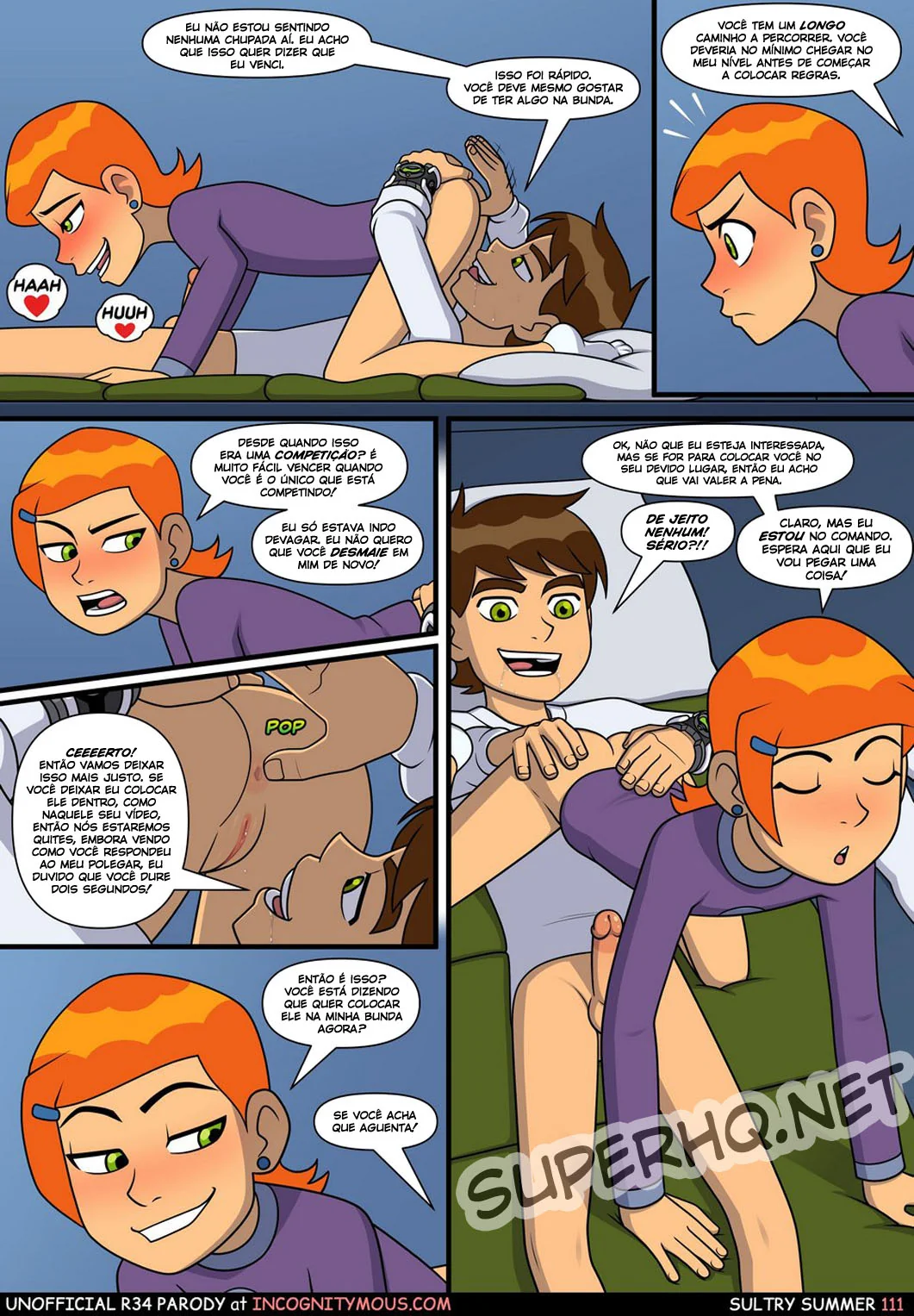 Ben 10 Hentai: Verão Abafado VL.1 – Gwen Sedenta por Pica do Irmão em HQ Brasileiro