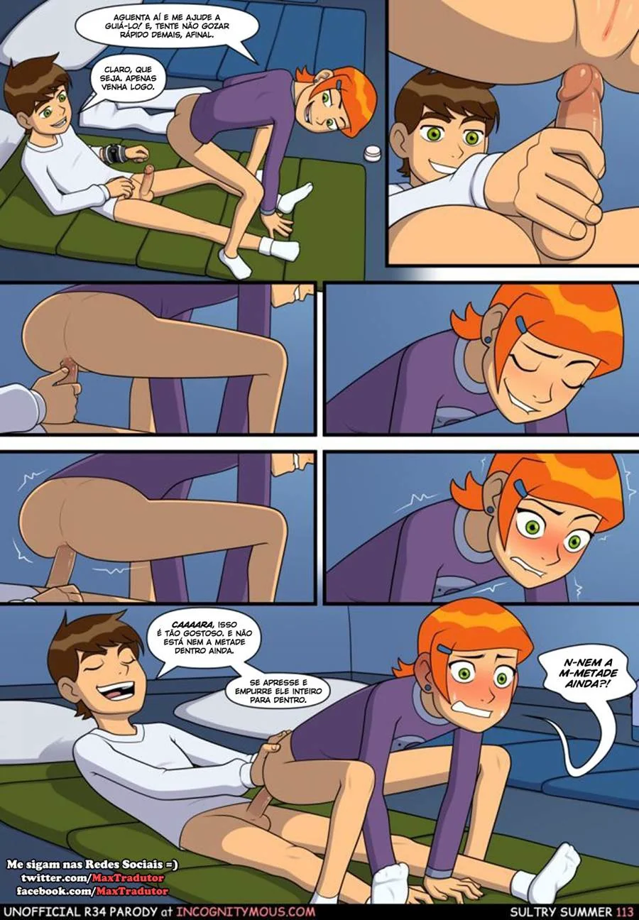 Ben 10 Hentai: Verão Abafado VL.1 – Gwen Sedenta por Pica do Irmão em HQ Brasileiro