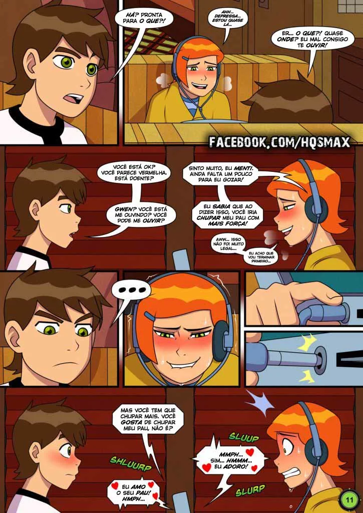 Ben 10 Hentai: Verão Abafado VL.1 – Gwen Sedenta por Pica do Irmão em HQ Brasileiro