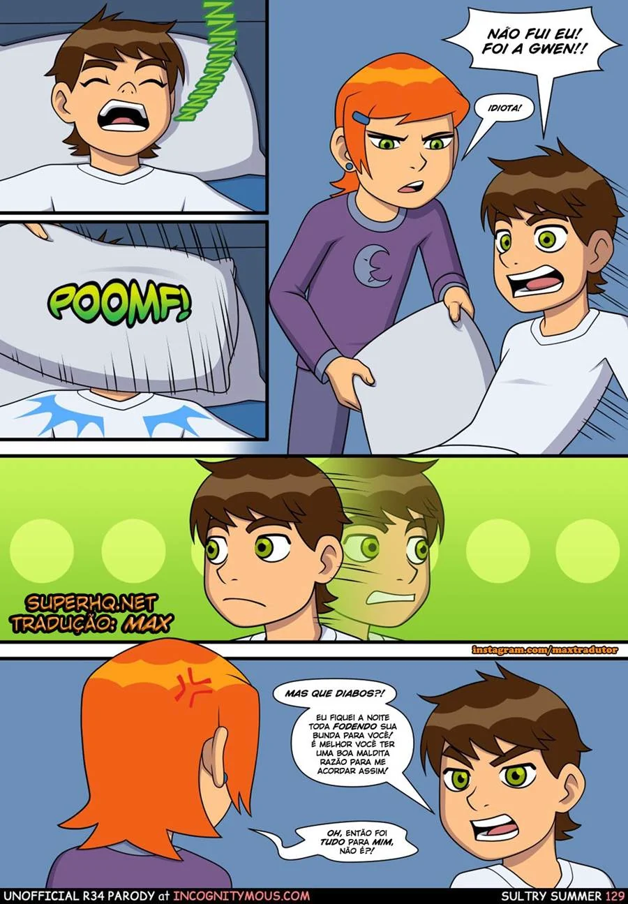 Ben 10 Hentai: Verão Abafado VL.1 – Gwen Sedenta por Pica do Irmão em HQ Brasileiro