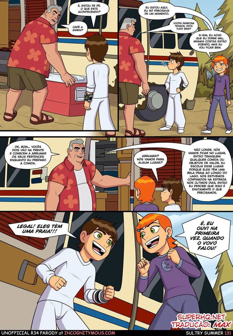 Ben 10 Hentai: Verão Abafado VL.1 – Gwen Sedenta por Pica do Irmão em HQ Brasileiro