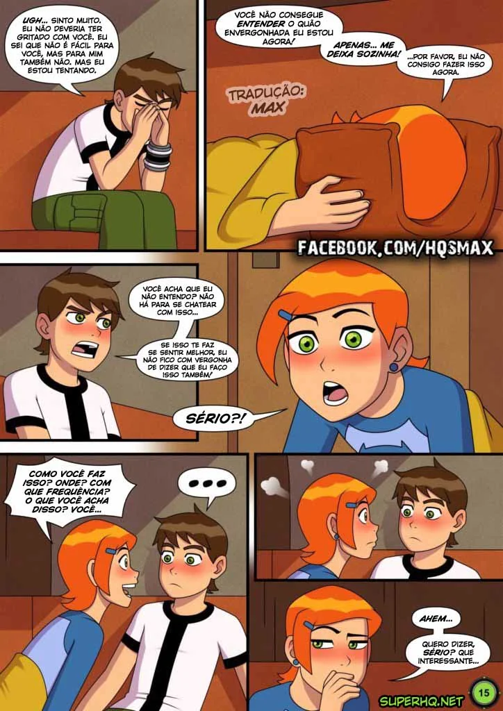 Ben 10 Hentai: Verão Abafado VL.1 – Gwen Sedenta por Pica do Irmão em HQ Brasileiro