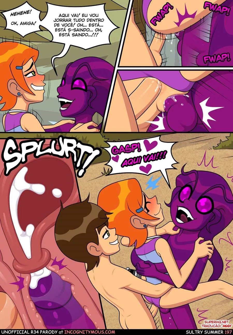 Ben 10 Hentai: Verão Escaldante com Incesto e Muita Putaria em HQ Brasileira