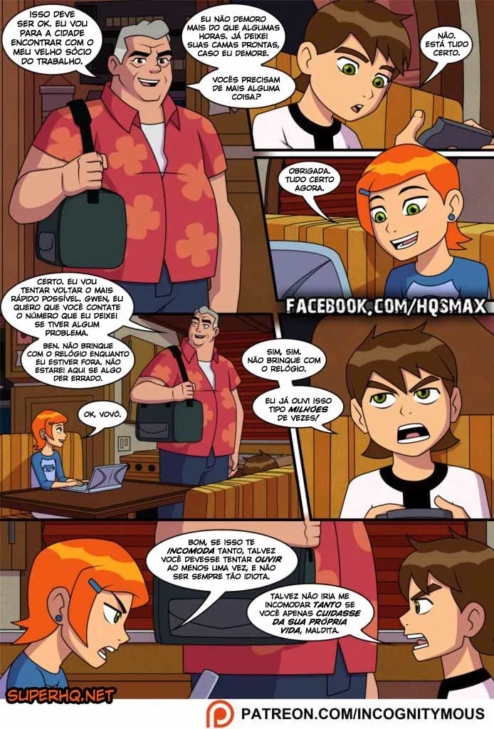 Ben 10 Hentai: Verão Abafado VL.1 – Gwen Sedenta por Pica do Irmão em HQ Brasileiro