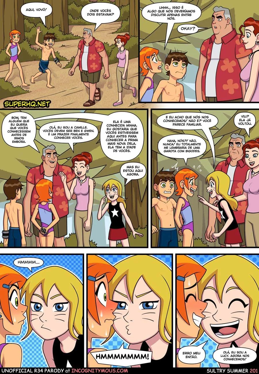Ben 10 Hentai: Verão Escaldante com Incesto e Muita Putaria em HQ Brasileira