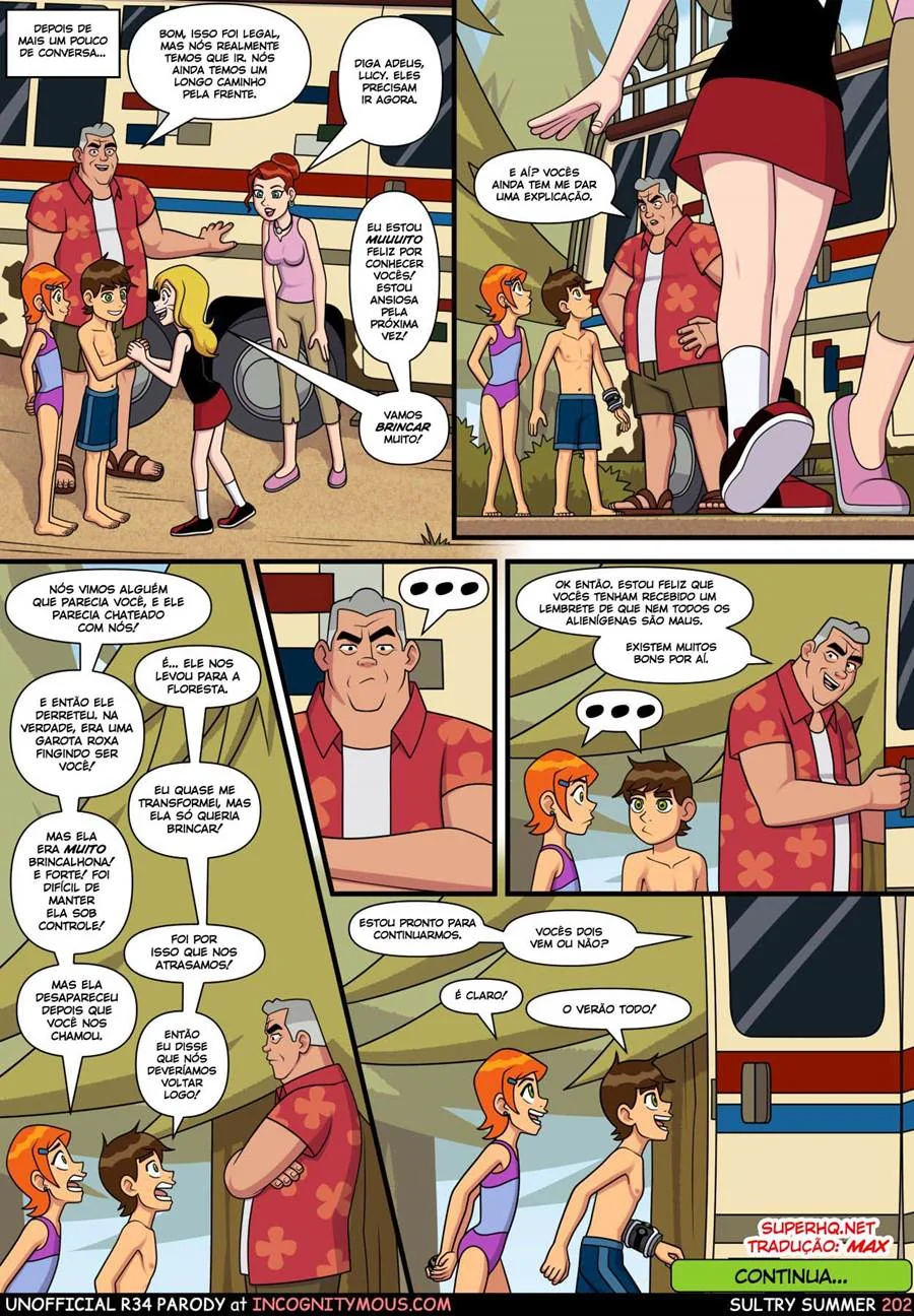 Ben 10 Hentai: Verão Escaldante com Incesto e Muita Putaria em HQ Brasileira