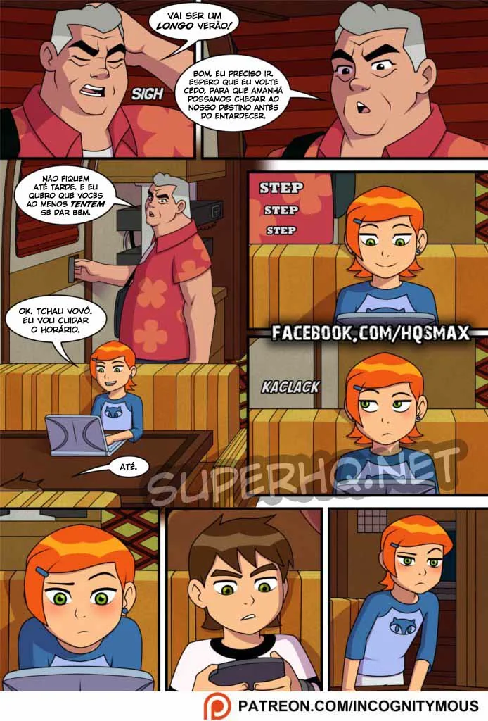 Ben 10 Hentai: Verão Abafado VL.1 – Gwen Sedenta por Pica do Irmão em HQ Brasileiro