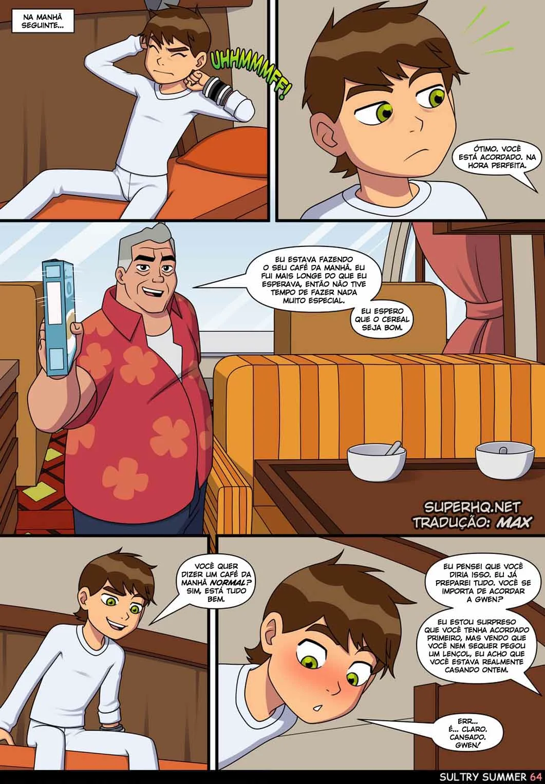 Ben 10 Hentai: Verão Abafado VL.1 – Gwen Sedenta por Pica do Irmão em HQ Brasileiro