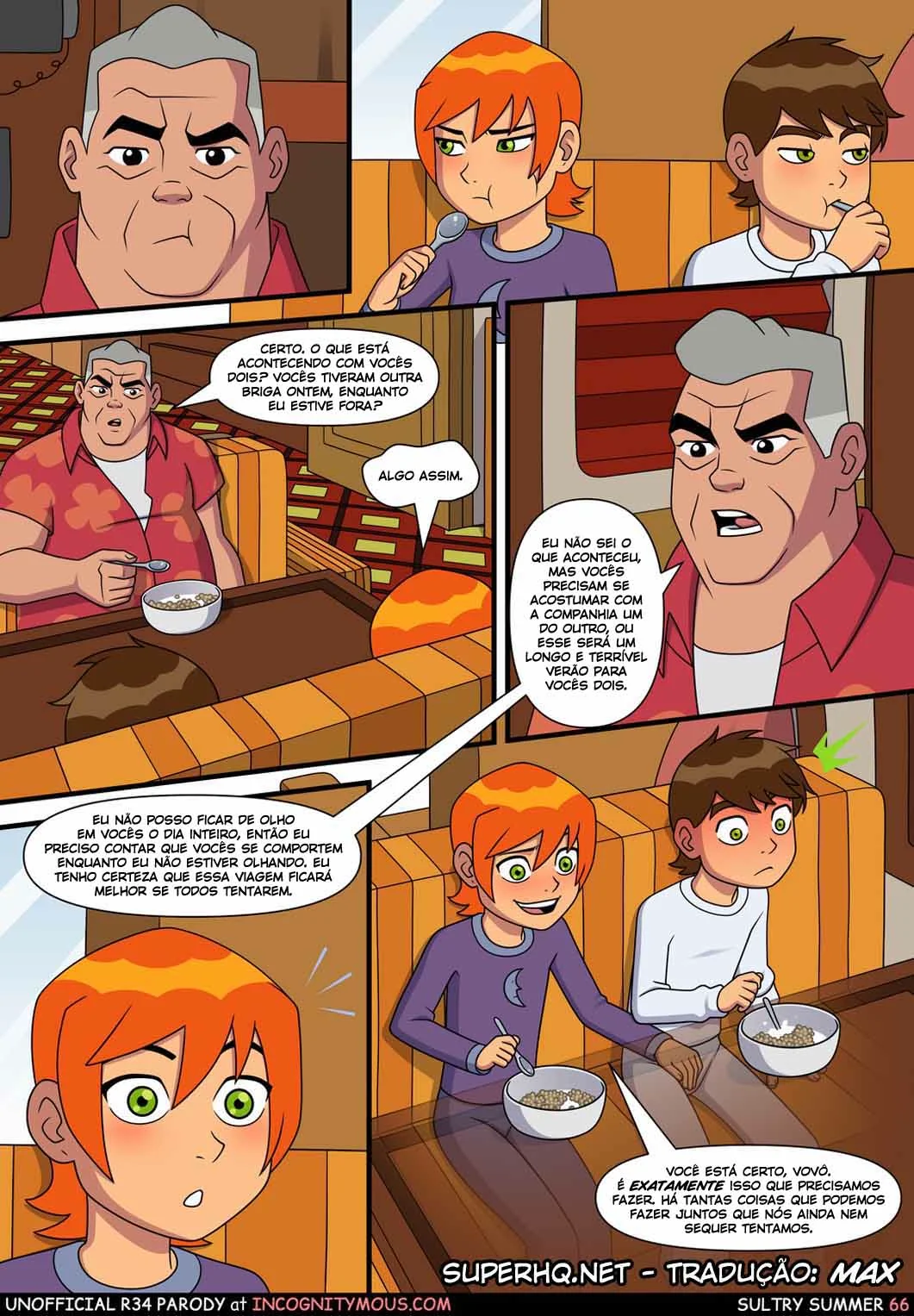 Ben 10 Hentai: Verão Abafado VL.1 – Gwen Sedenta por Pica do Irmão em HQ Brasileiro