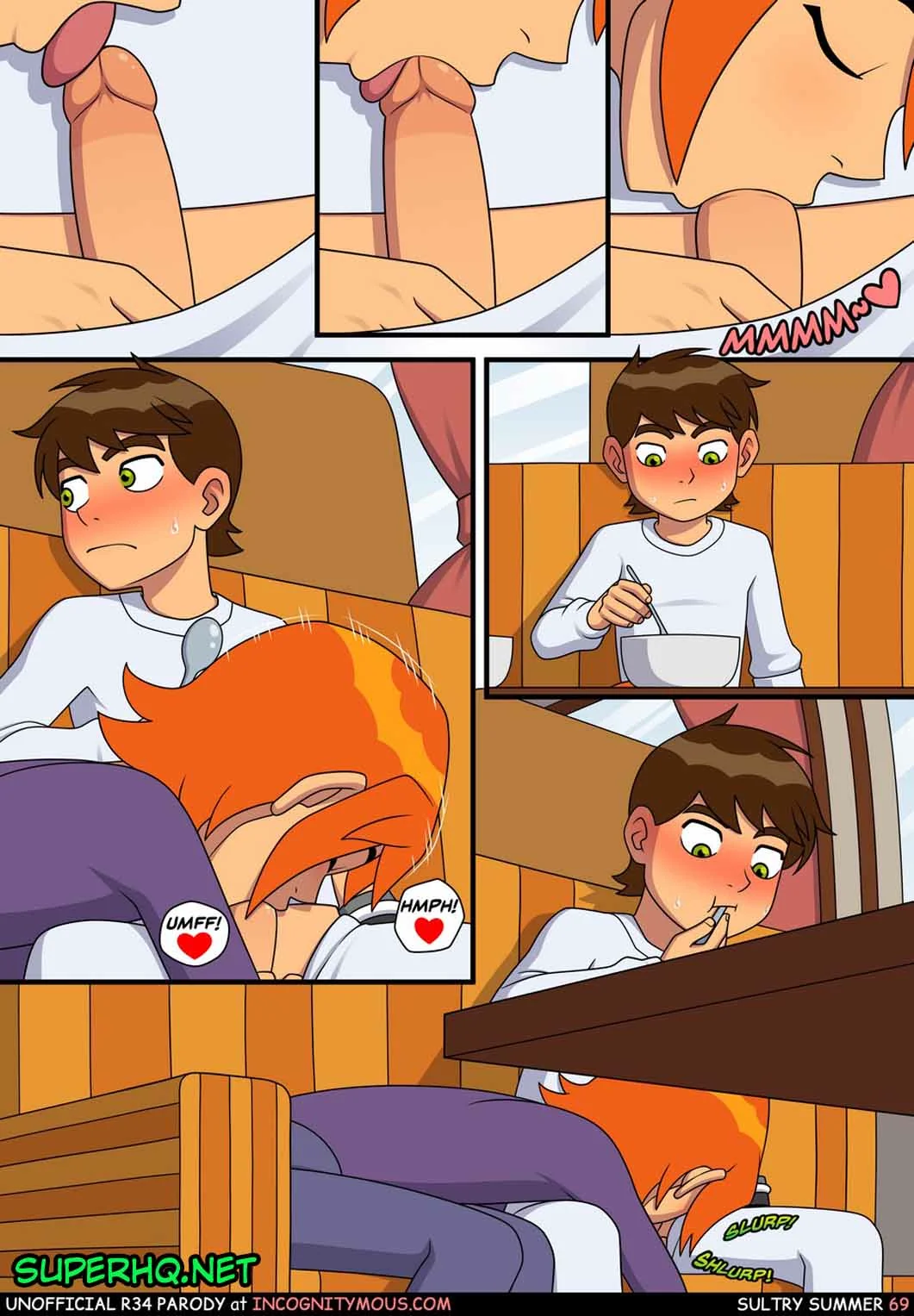 Ben 10 Hentai: Verão Abafado VL.1 – Gwen Sedenta por Pica do Irmão em HQ Brasileiro