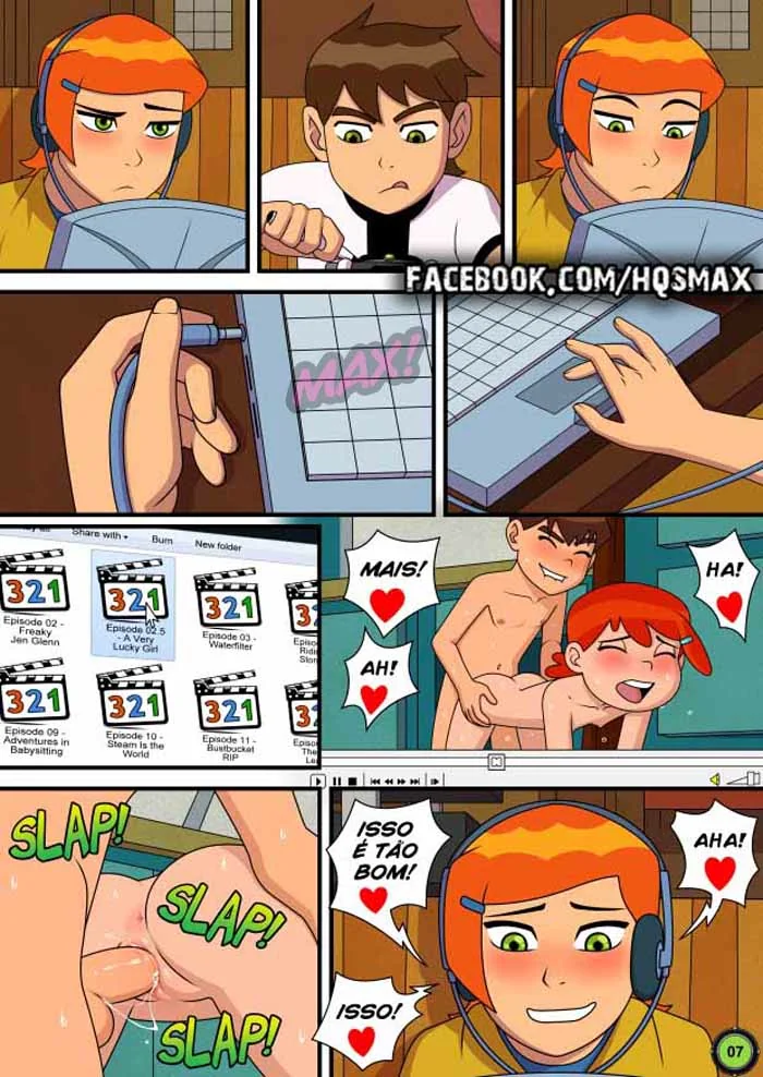 Ben 10 Hentai: Verão Abafado VL.1 – Gwen Sedenta por Pica do Irmão em HQ Brasileiro